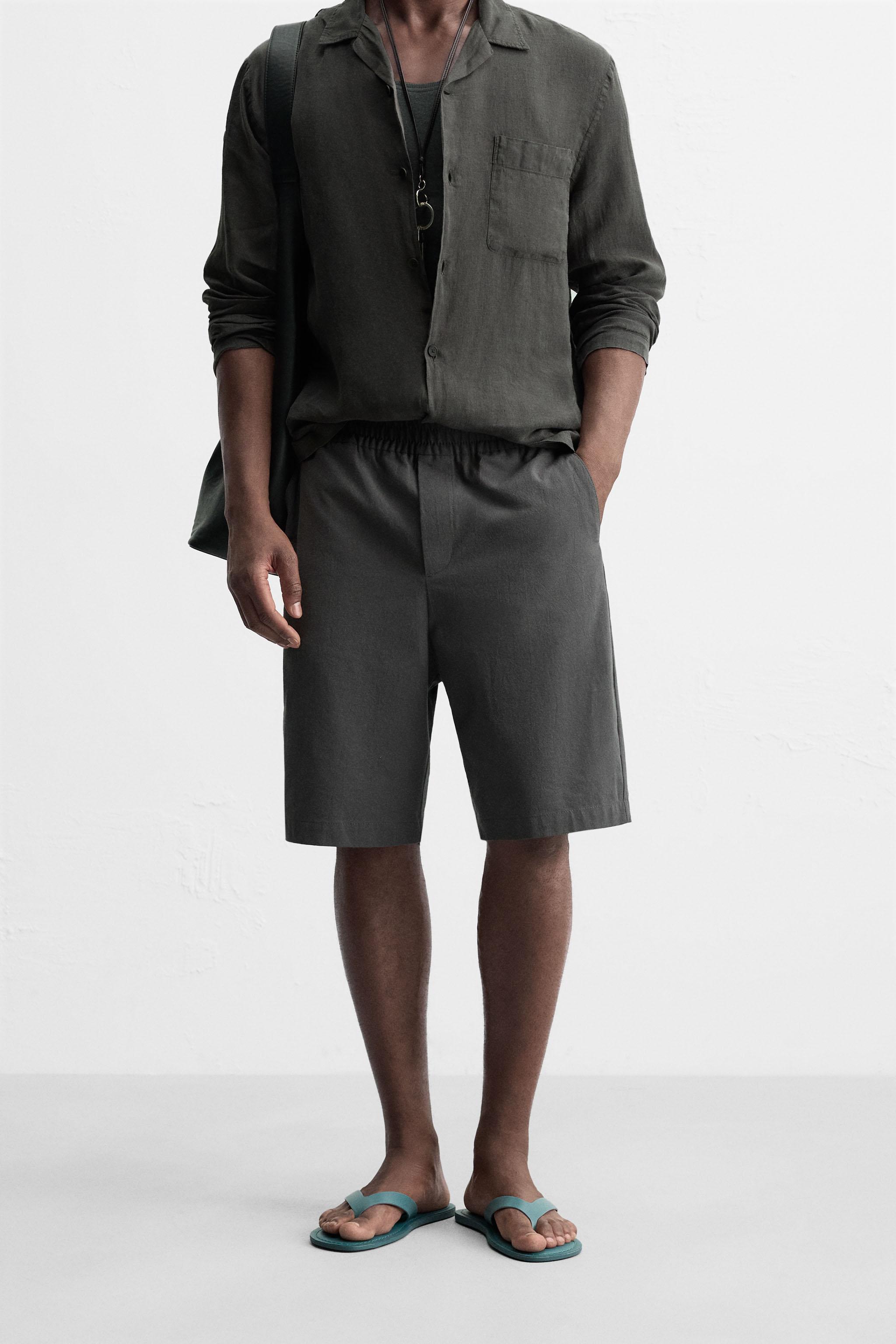 RELAXED FIT COTTON BERMUDA SHORTS