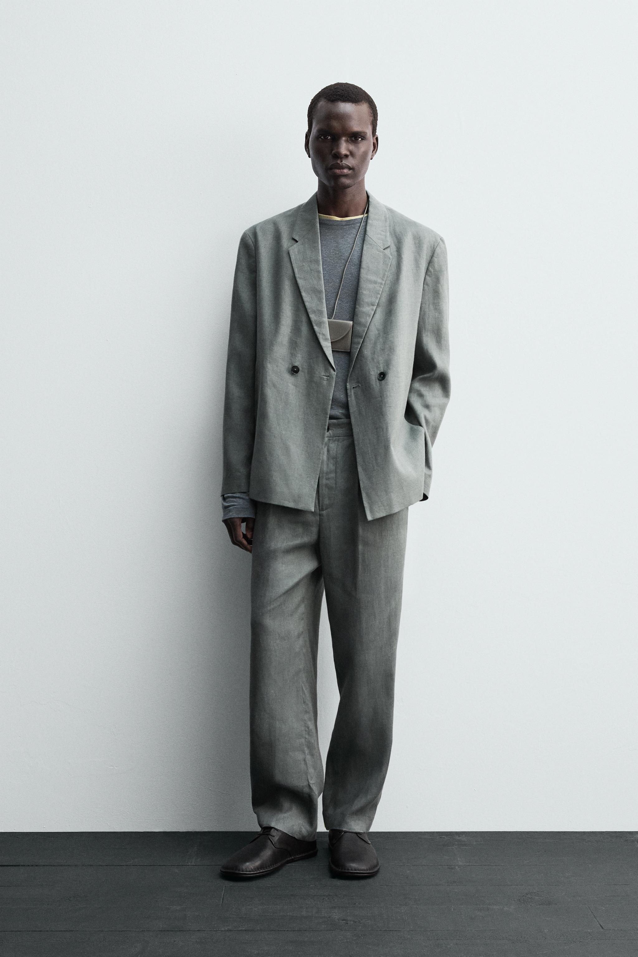 100% LINEN SUIT PANTS