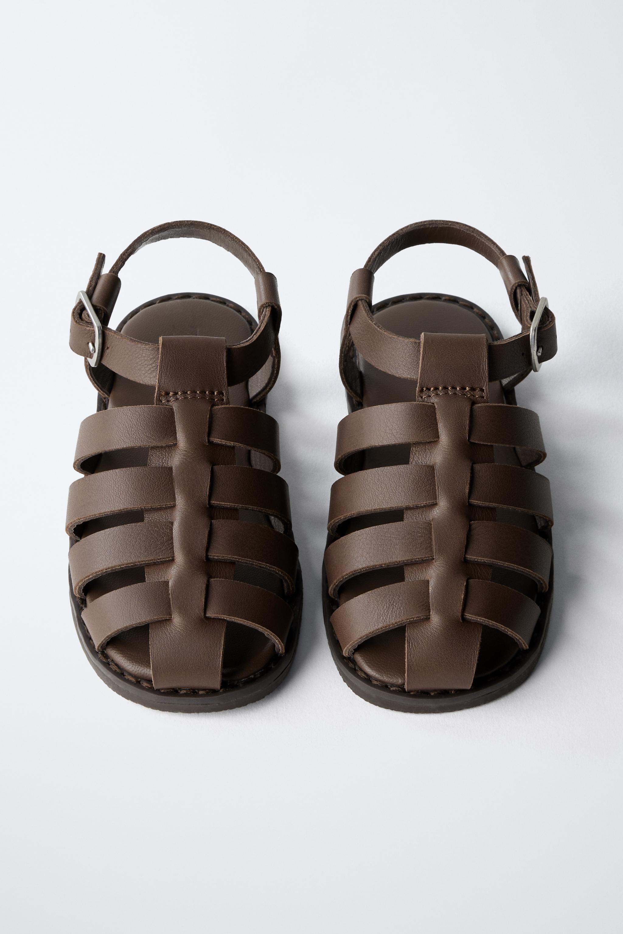 LEATHER FISHERMAN SANDALS WITH BUCKLE