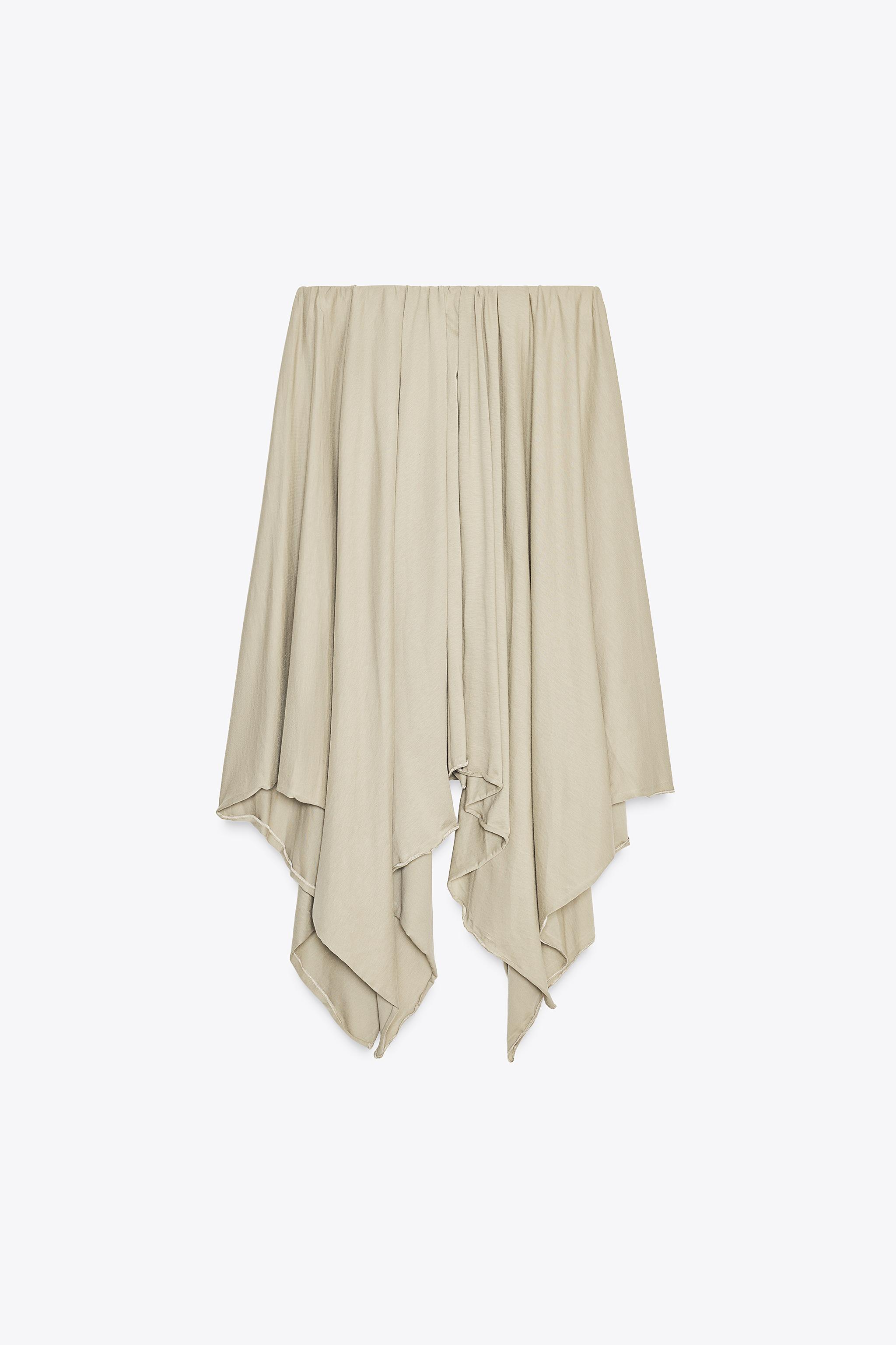 ASYMMETRIC MIDI SKIRT