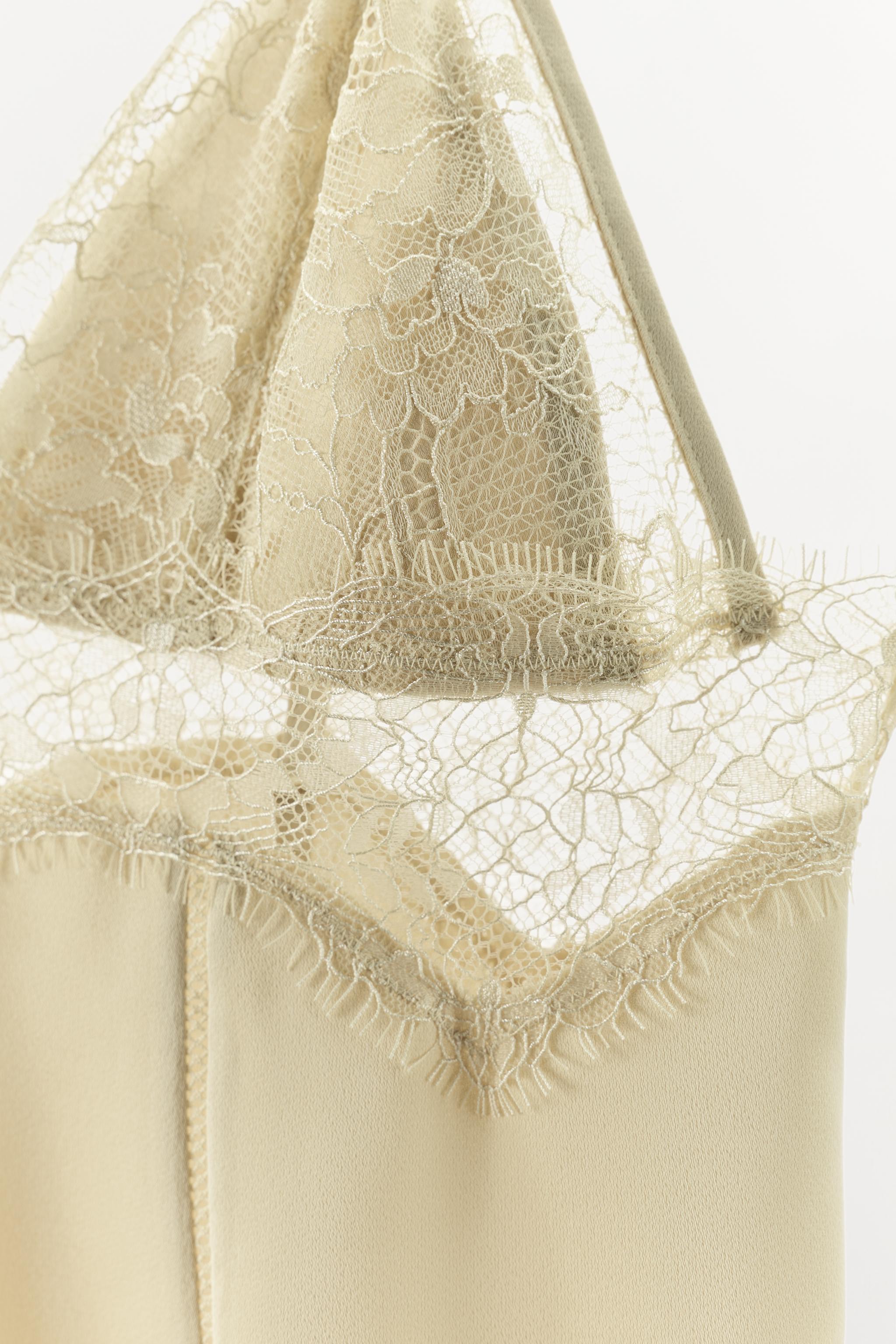 LIMITED EDITION SATIN EFFECT LACE TOP