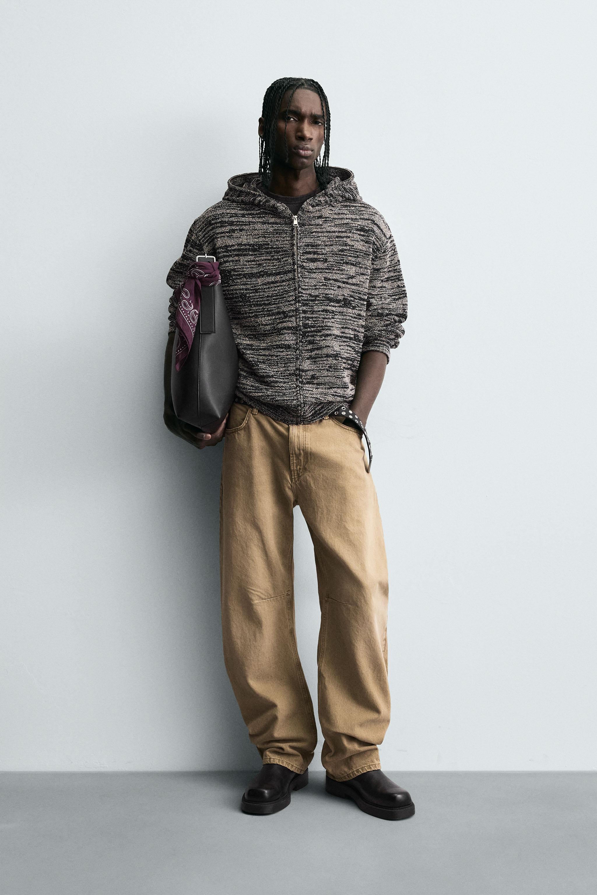 HOODED KNIT CARDIGAN