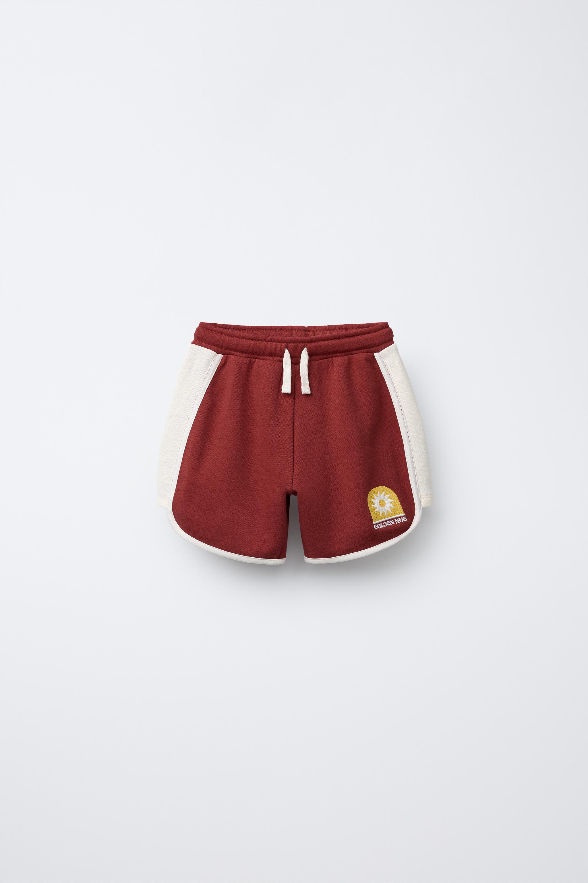 EMBROIDERED PLUSH SHORTS