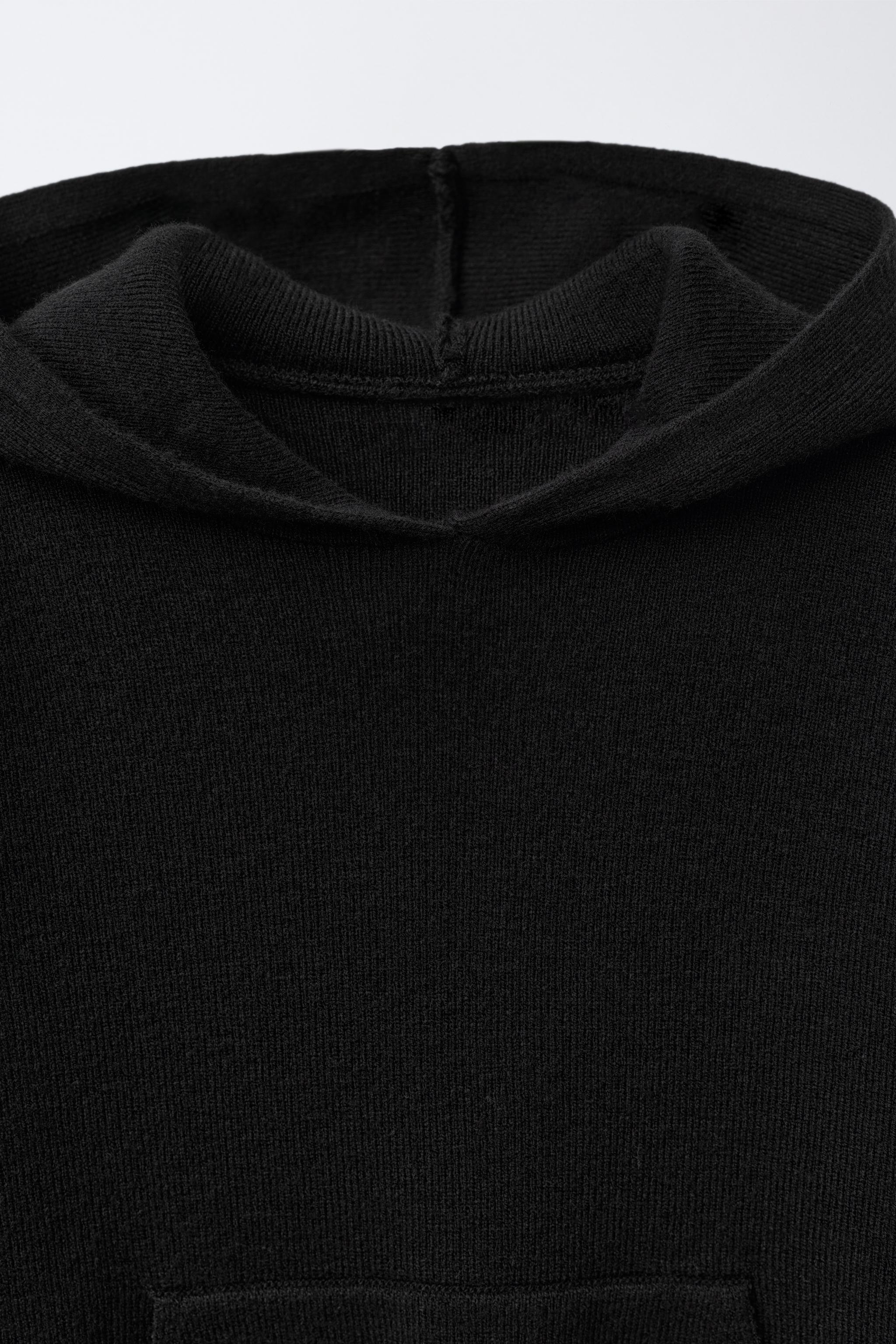 KNIT HOODED SWEATSHIRT