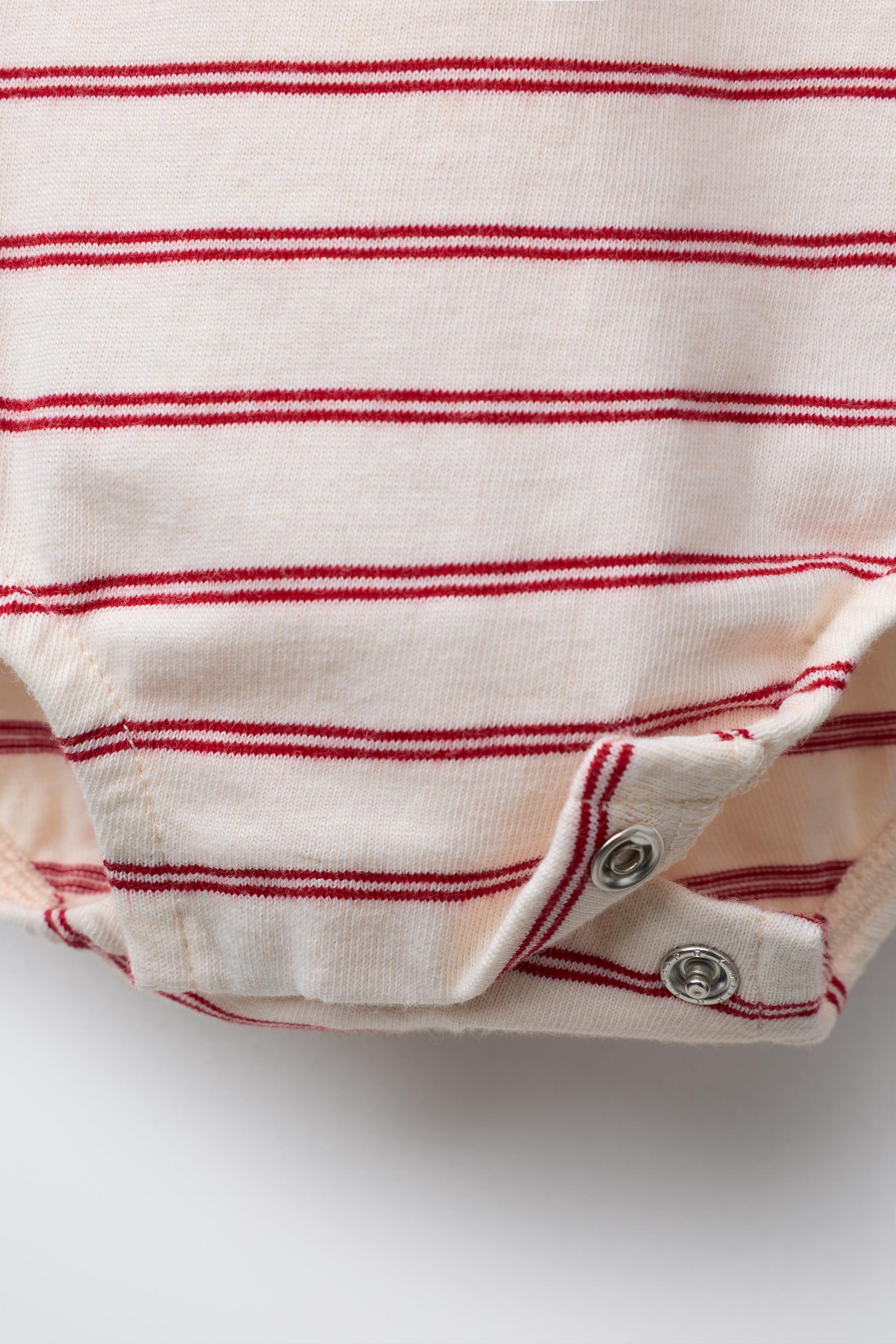 STRIPED KNIT BODYSUIT