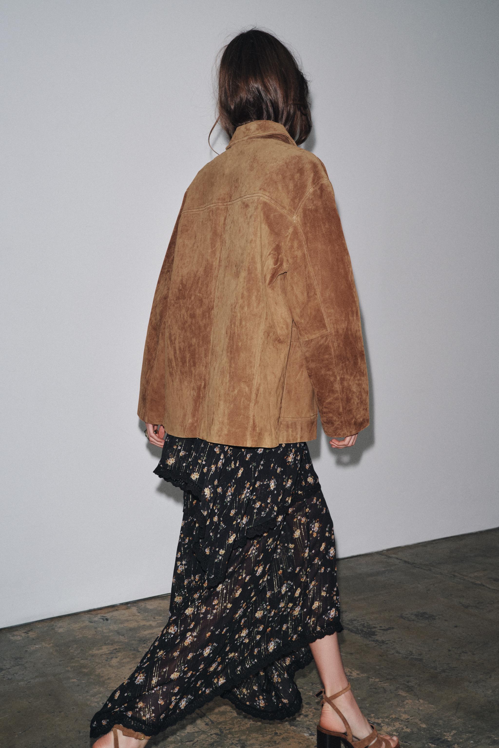 SUEDE LEATHER JACKET ZW COLLECTION LIMITED EDITION