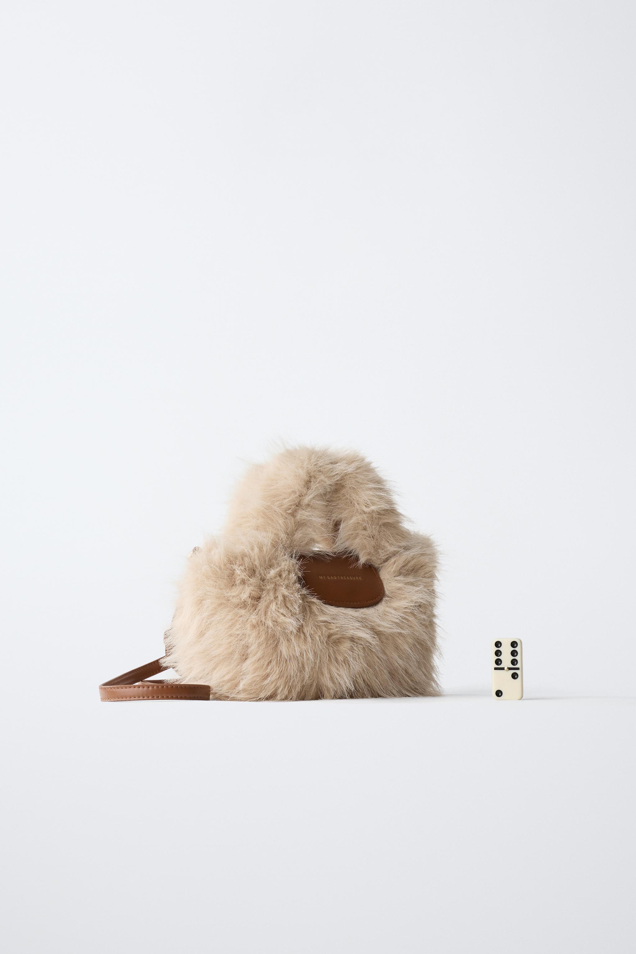 FAUX FUR CROSSBODY BAG