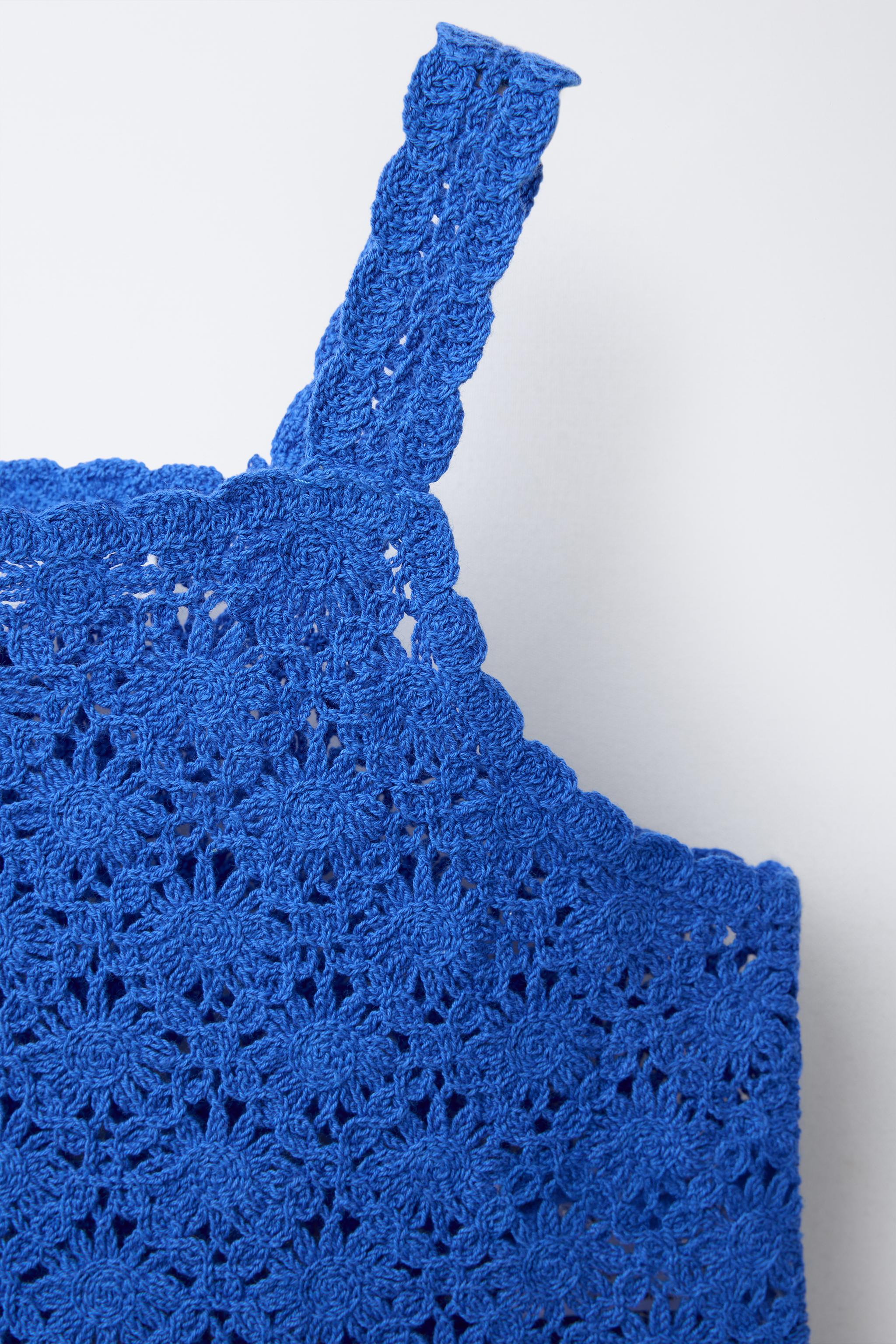 CROCHET KNIT CROP TOP