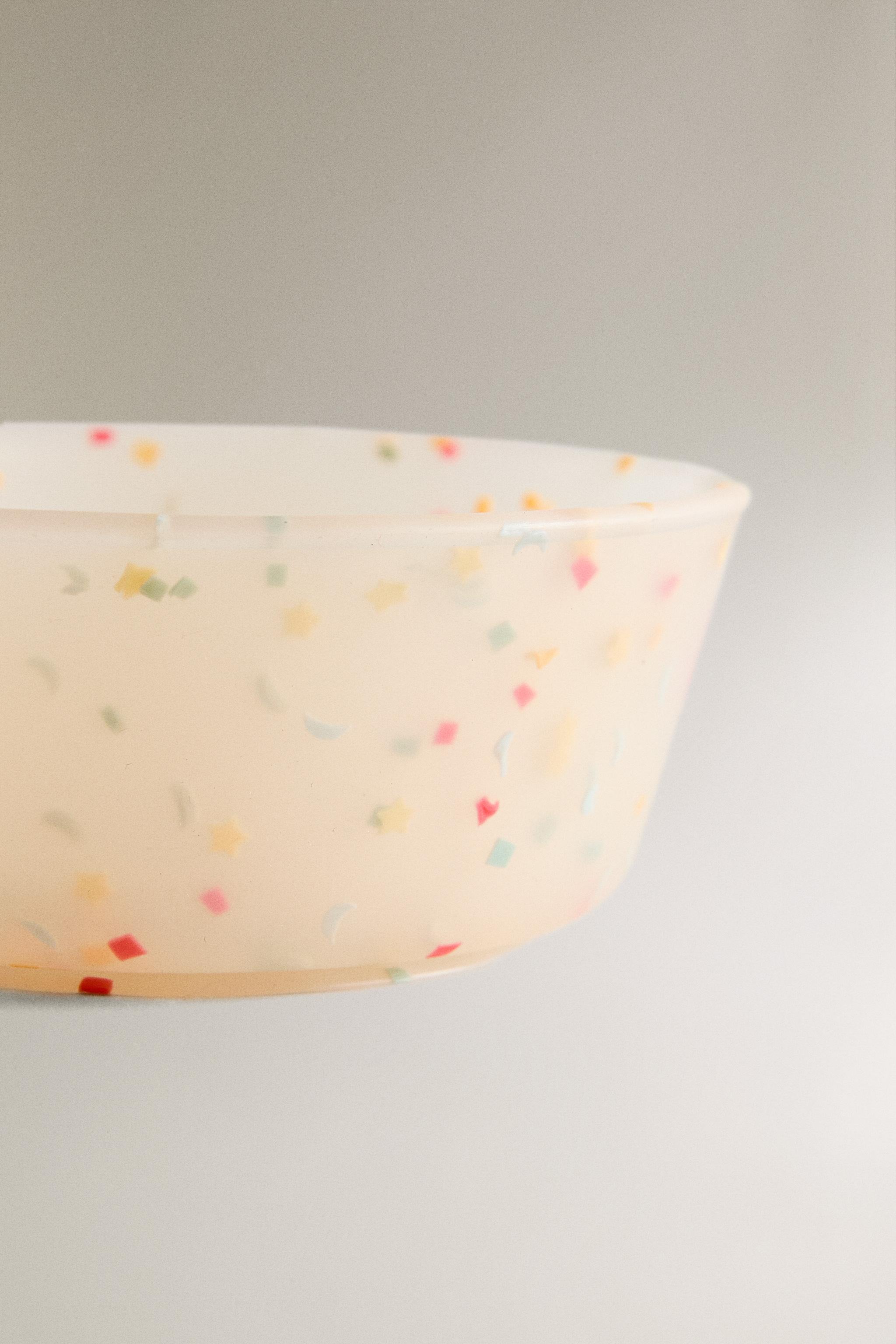 CHILDREN'S CONFETTI SILICONE BOWL