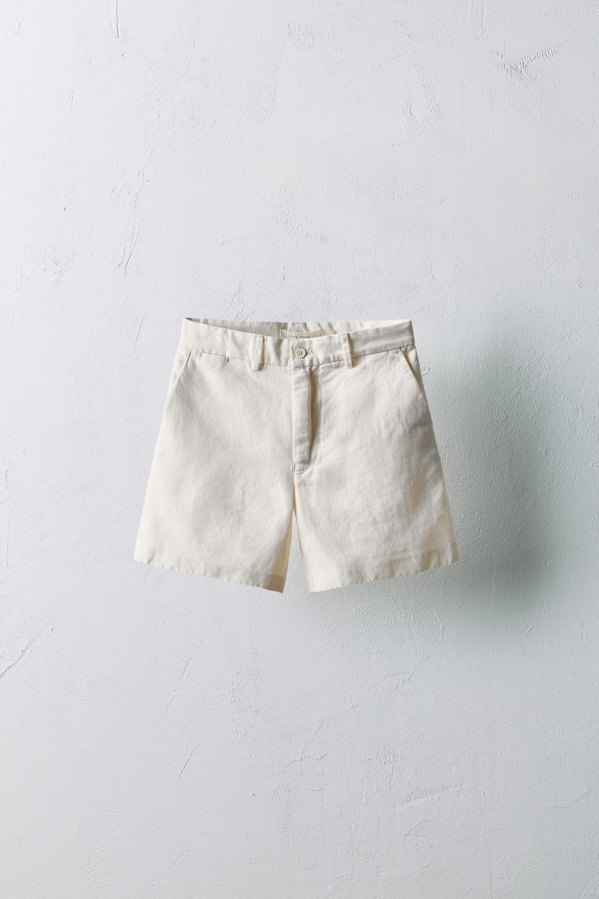 6-10 YEARS/ LIMITED EDITION LINEN BLEND BERMUDA SHORTS