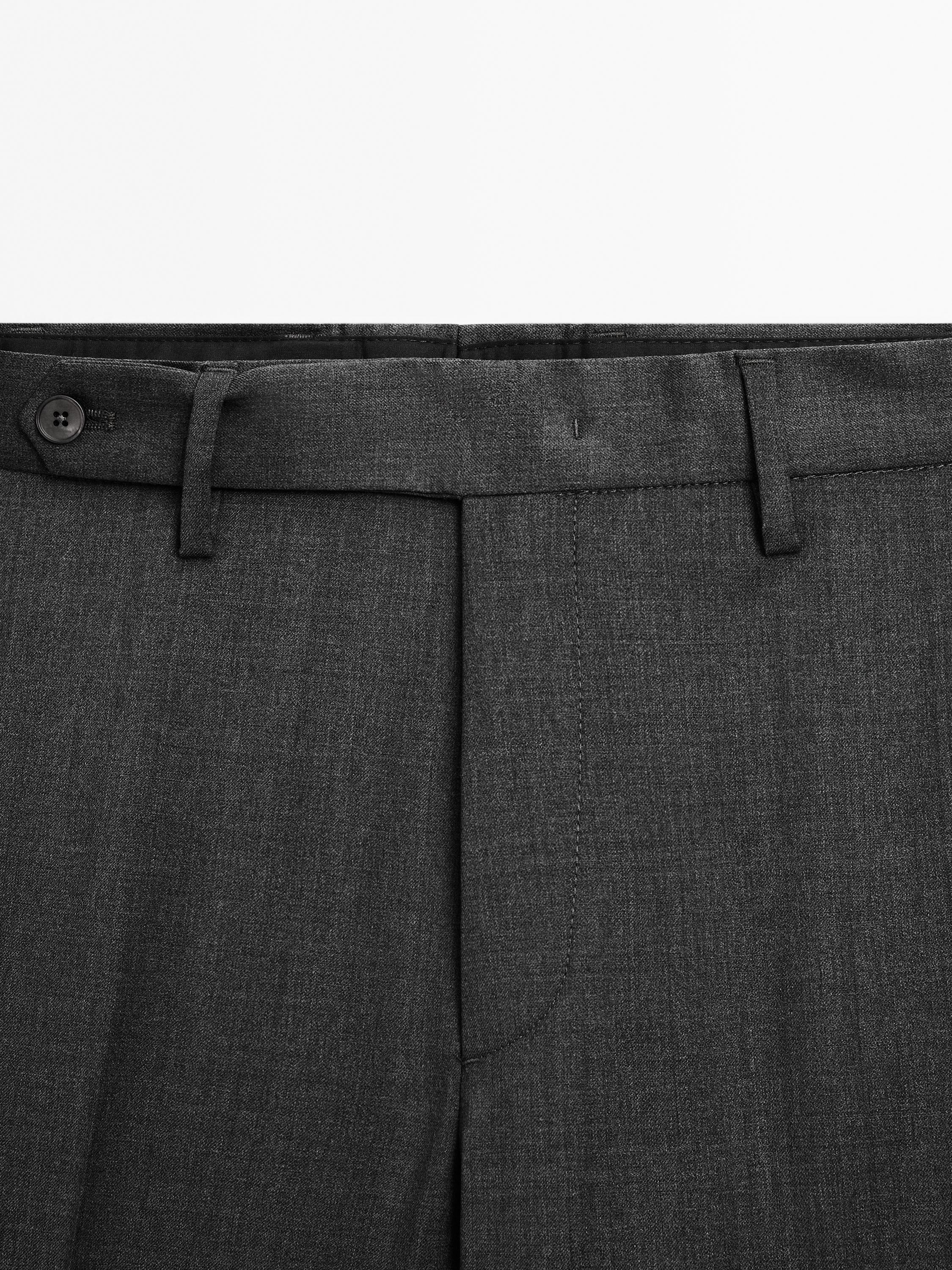 Wool blend smart trousers