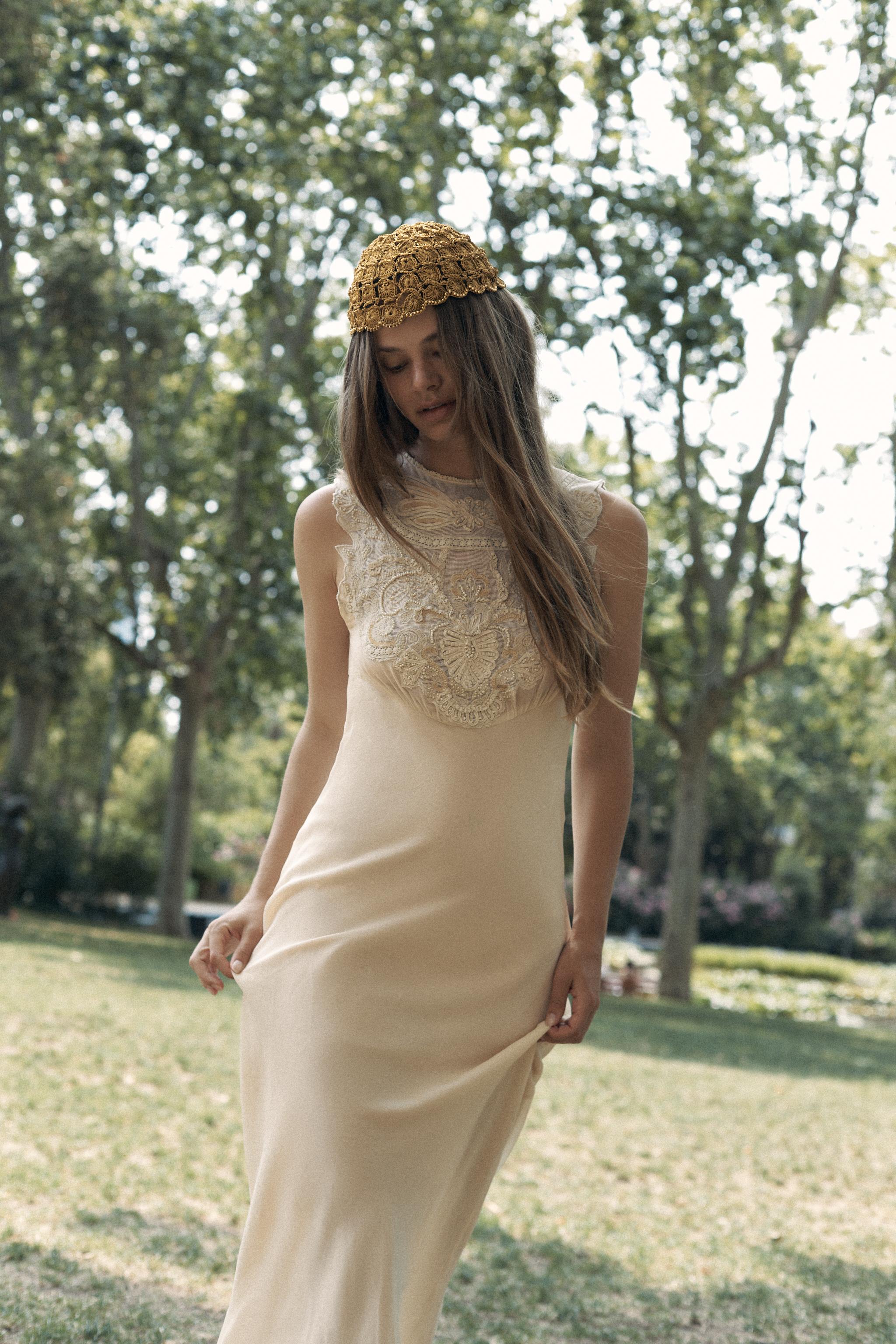 LIMITED EDITION EMBROIDERED DRESS WITH BEADING