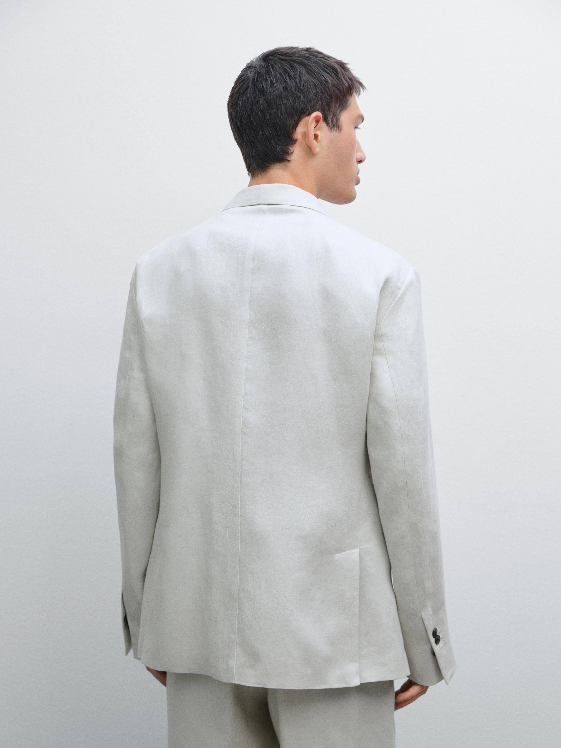 100% linen suit blazer