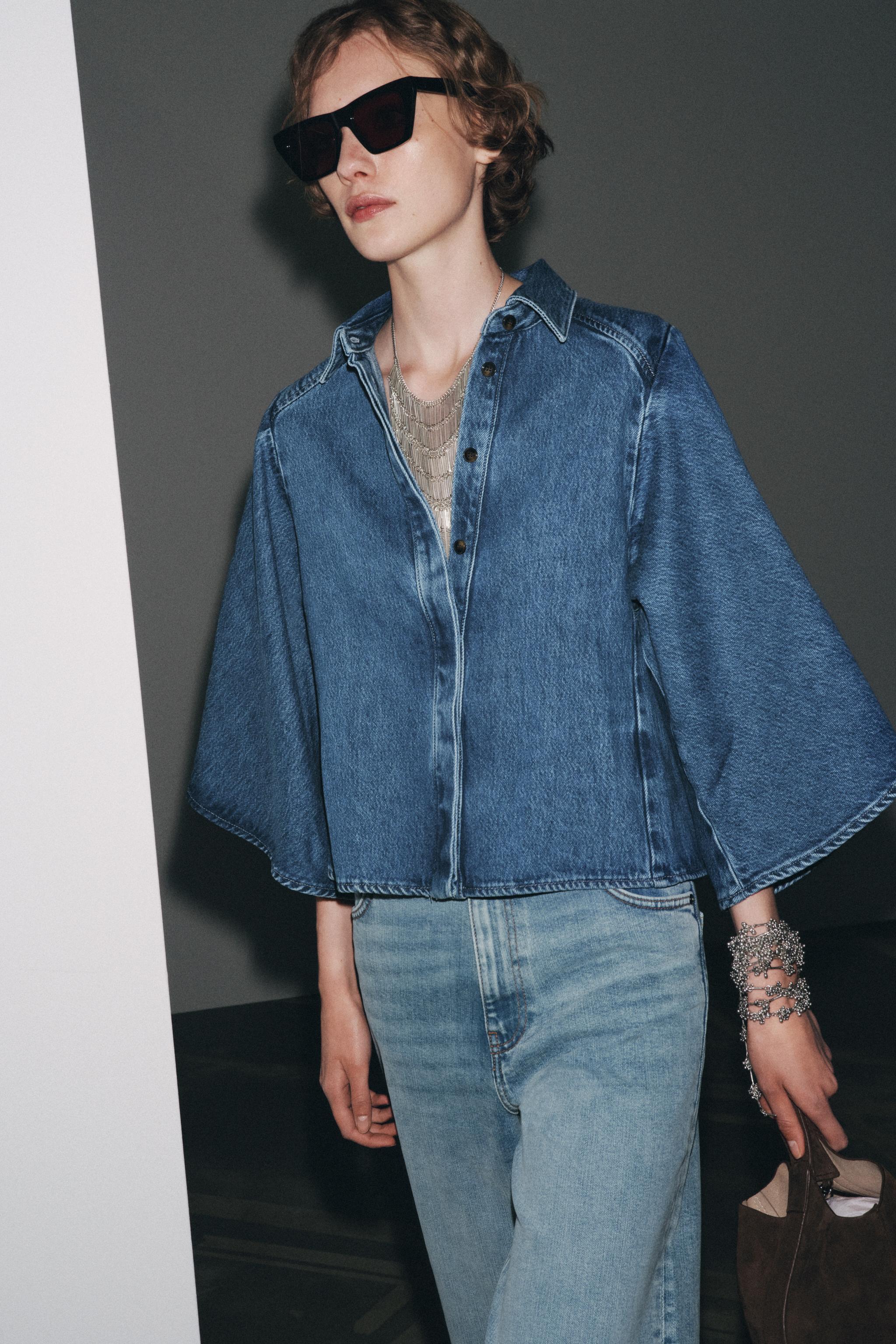ZW COLLECTION KIMONO DENIM SHIRT