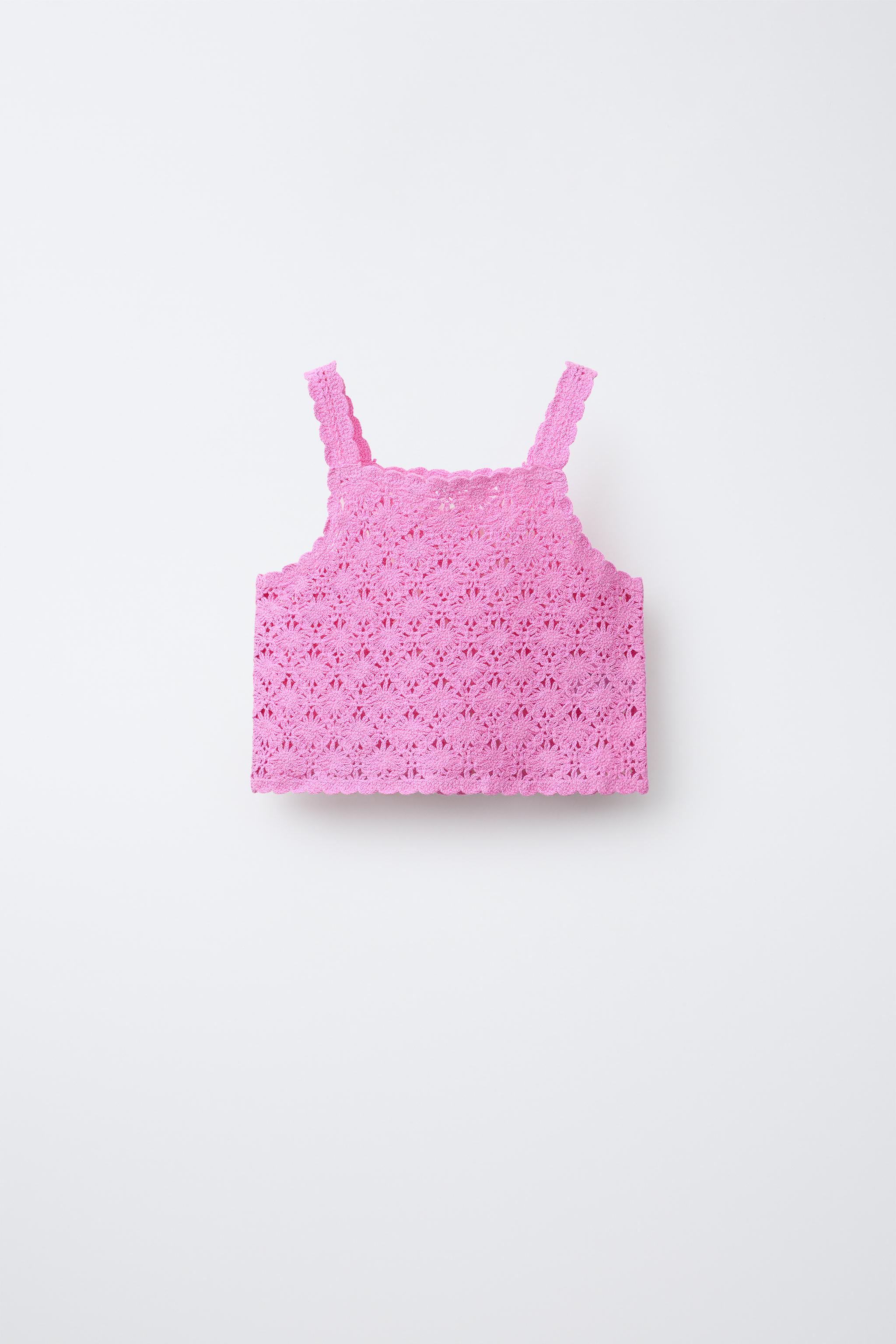 CROCHET KNIT CROP TOP