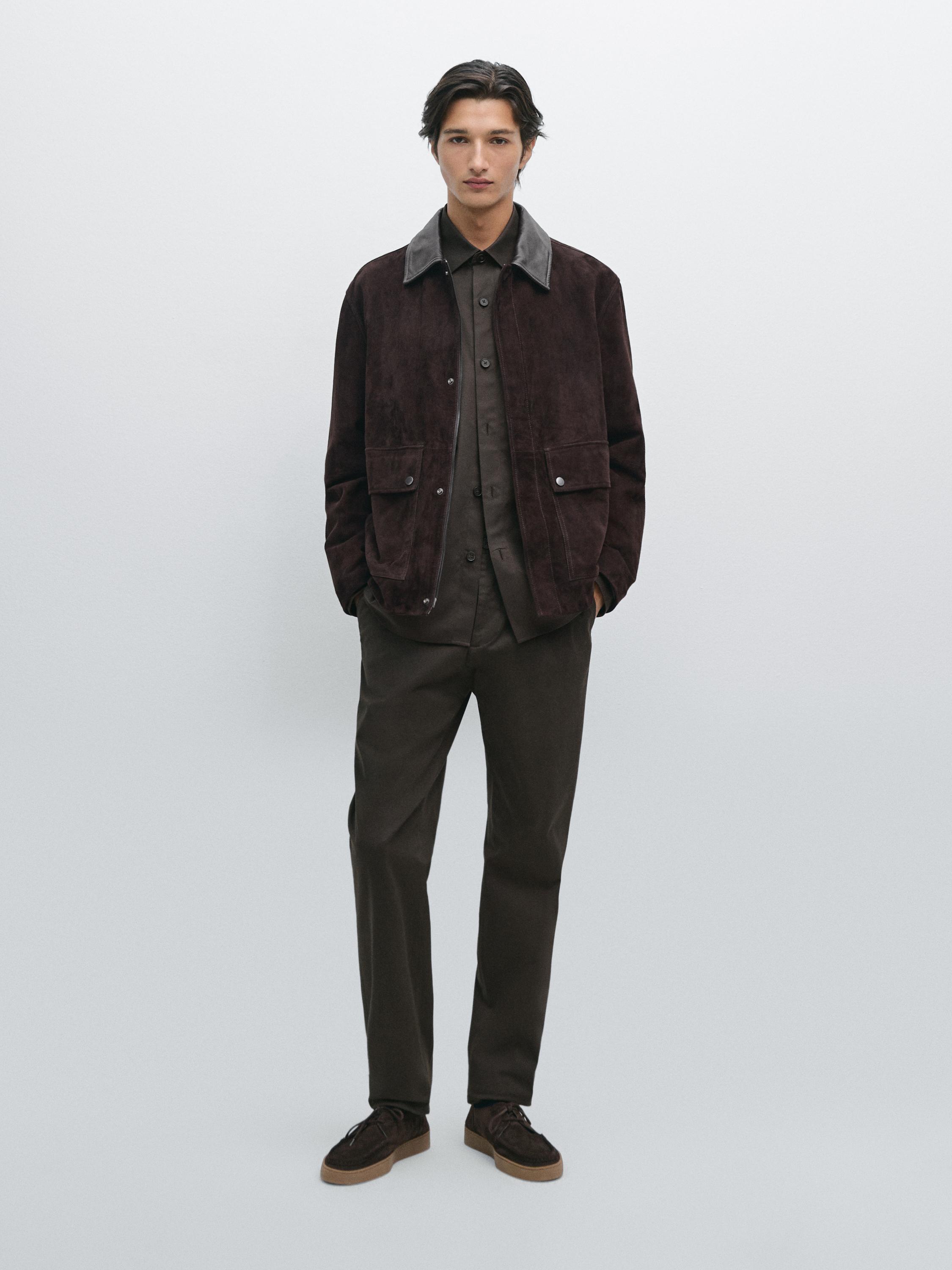 100% cotton slim fit trousers