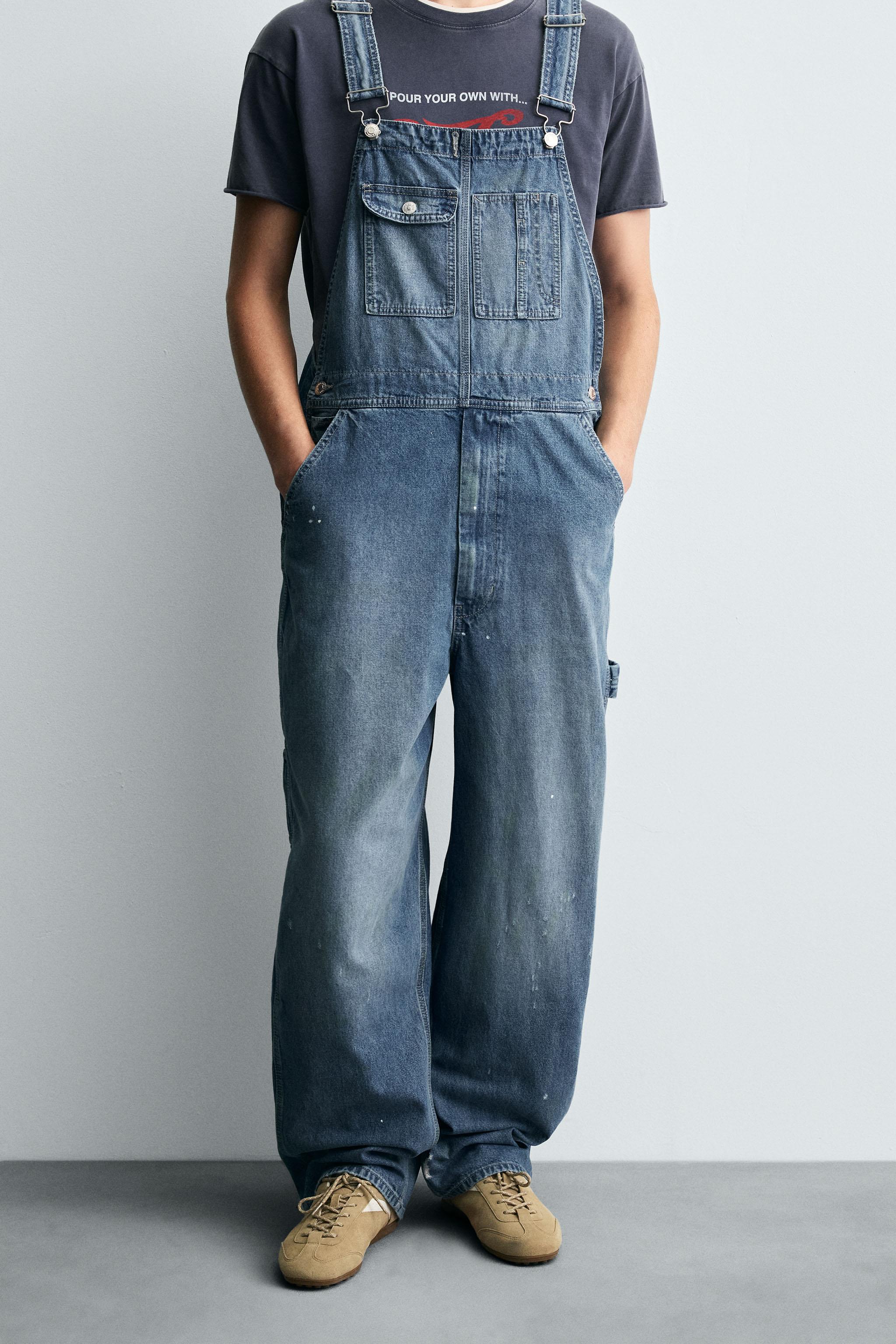 BAGGY FIT DENIM OVERALLS