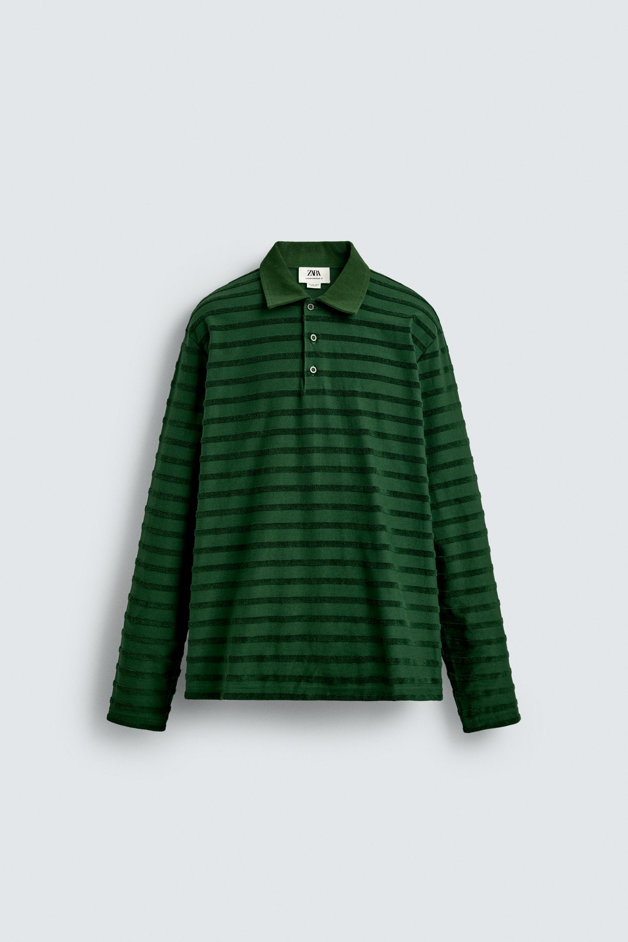 JACQUARD STRIPED TERRY POLO SHIRT