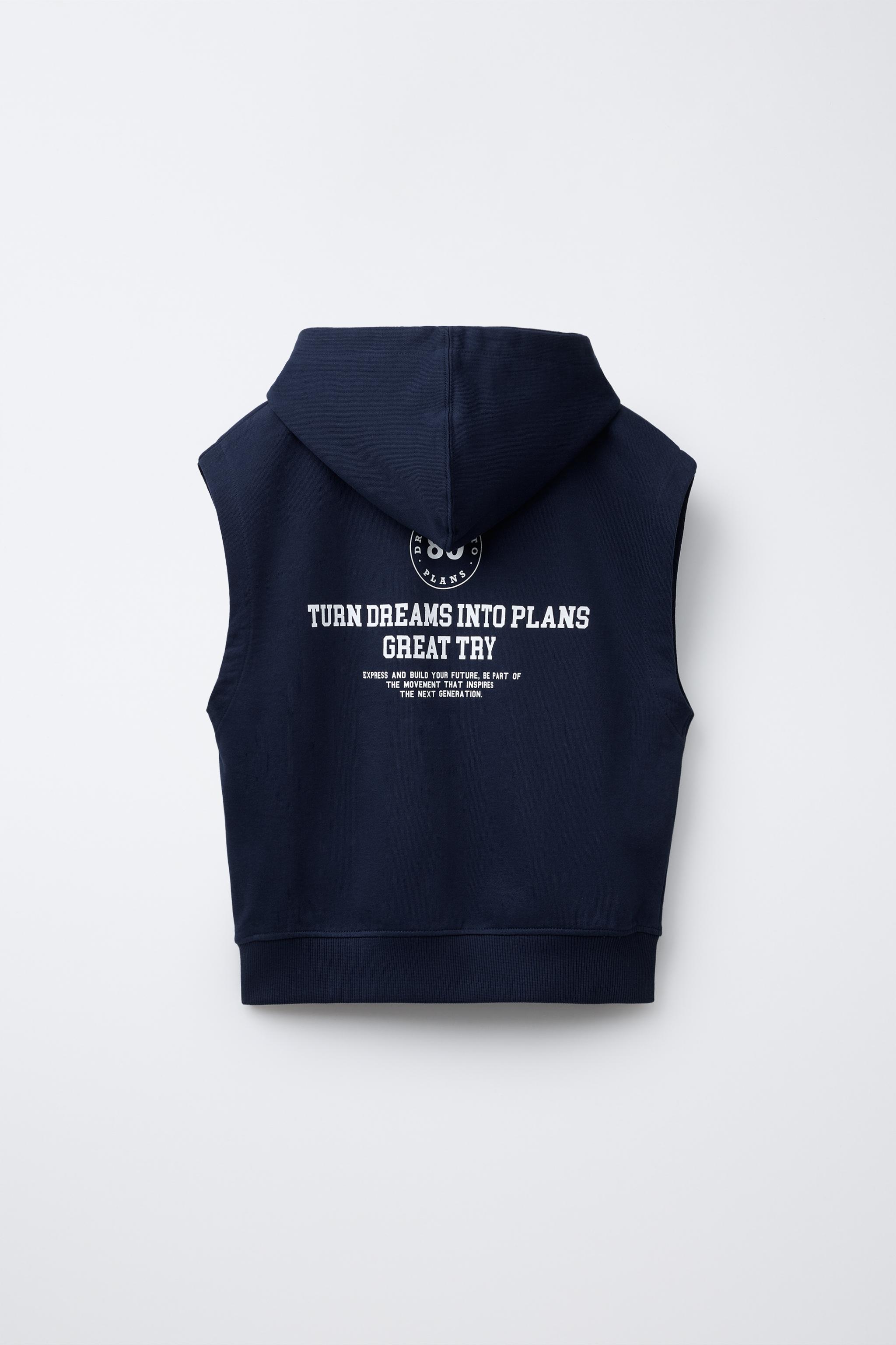 JOGGING HOODED VEST SWEATSHIRT