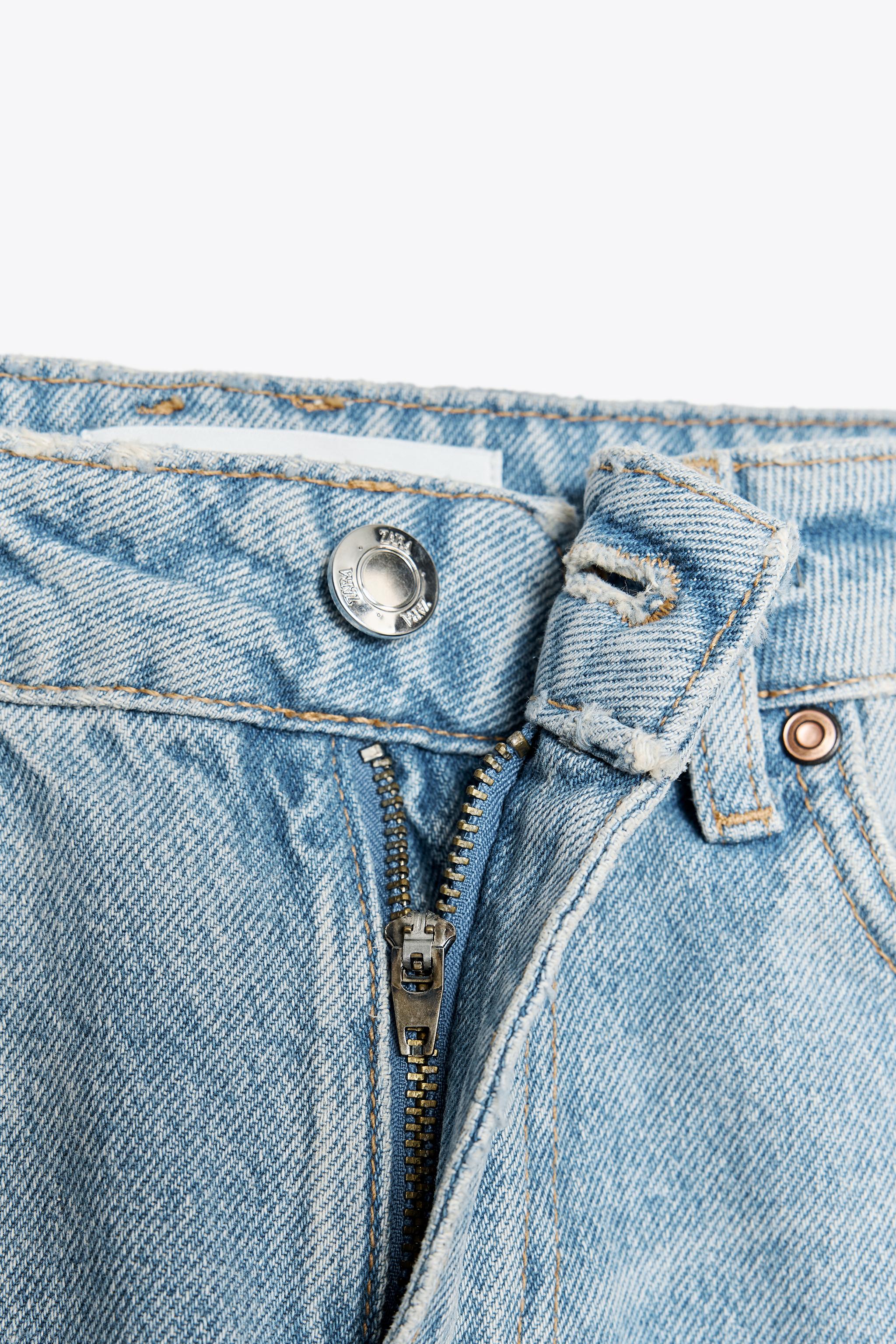 Z1975 CONTRAST MID-RISE WIDE LEG JEANS