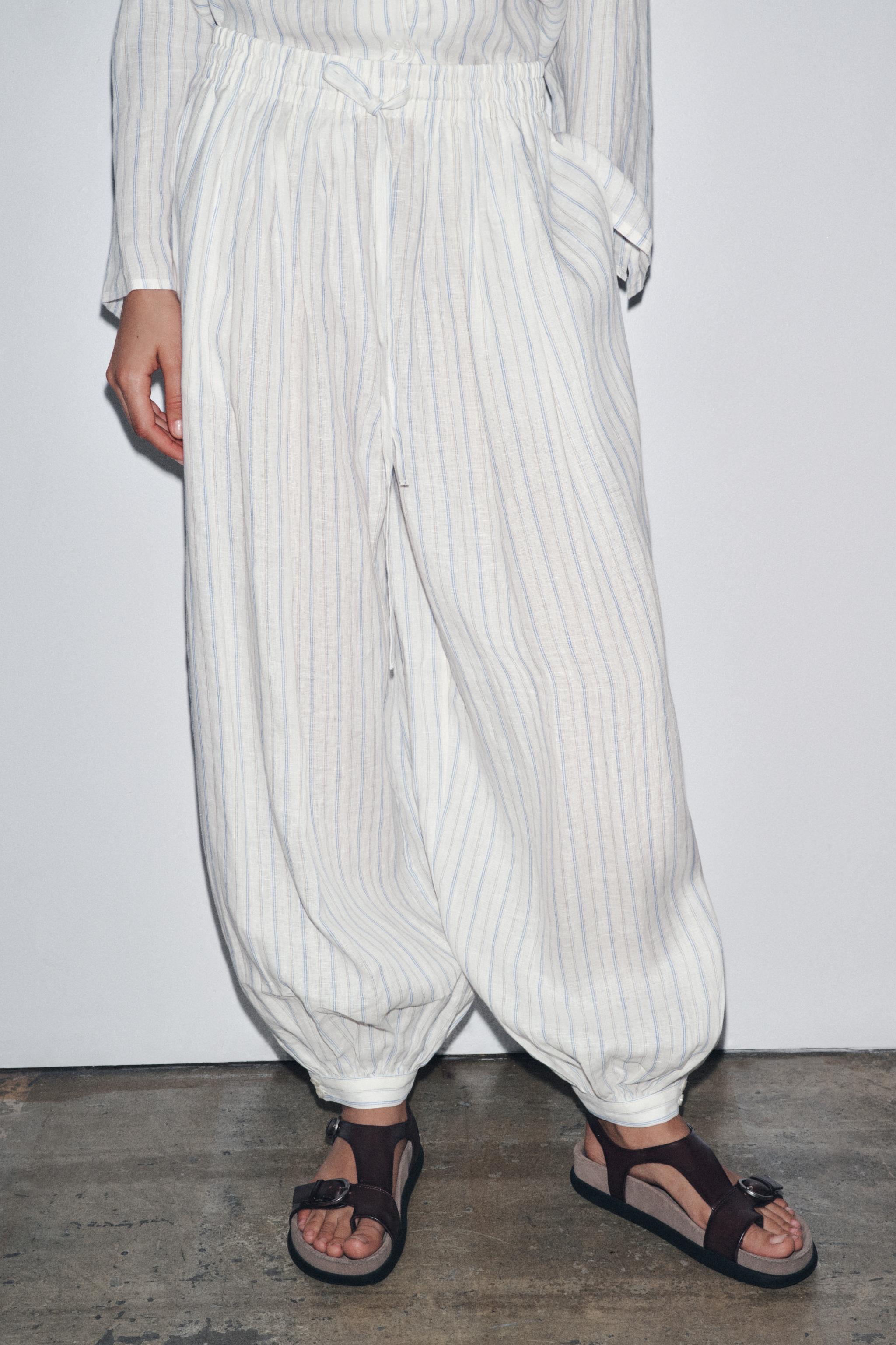 ZW COLLECTION STRIPED BALLOON PANTS