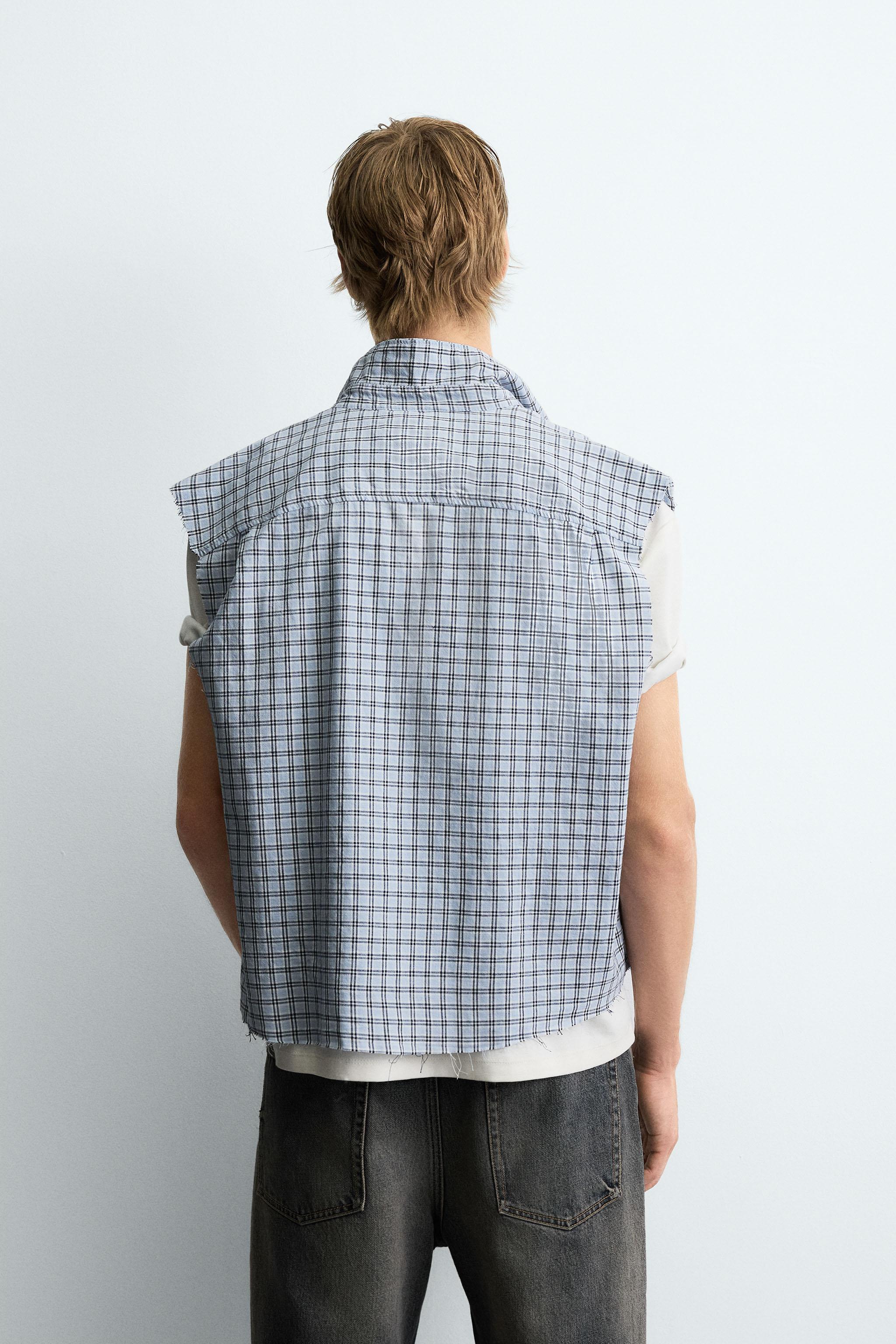 PLAID CROPPED FIT SHIRT