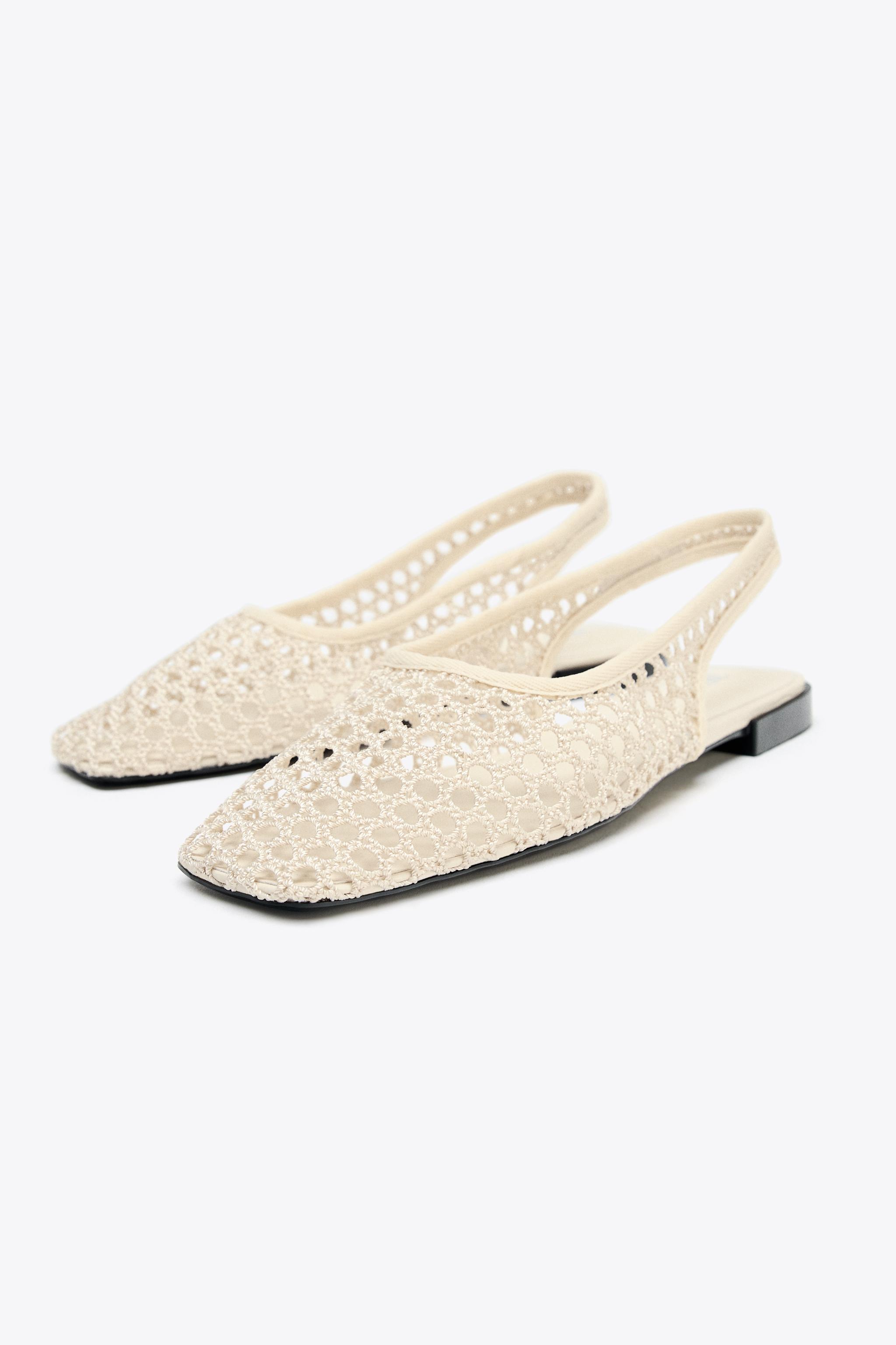 MESH SLINGBACK BALLET FLATS