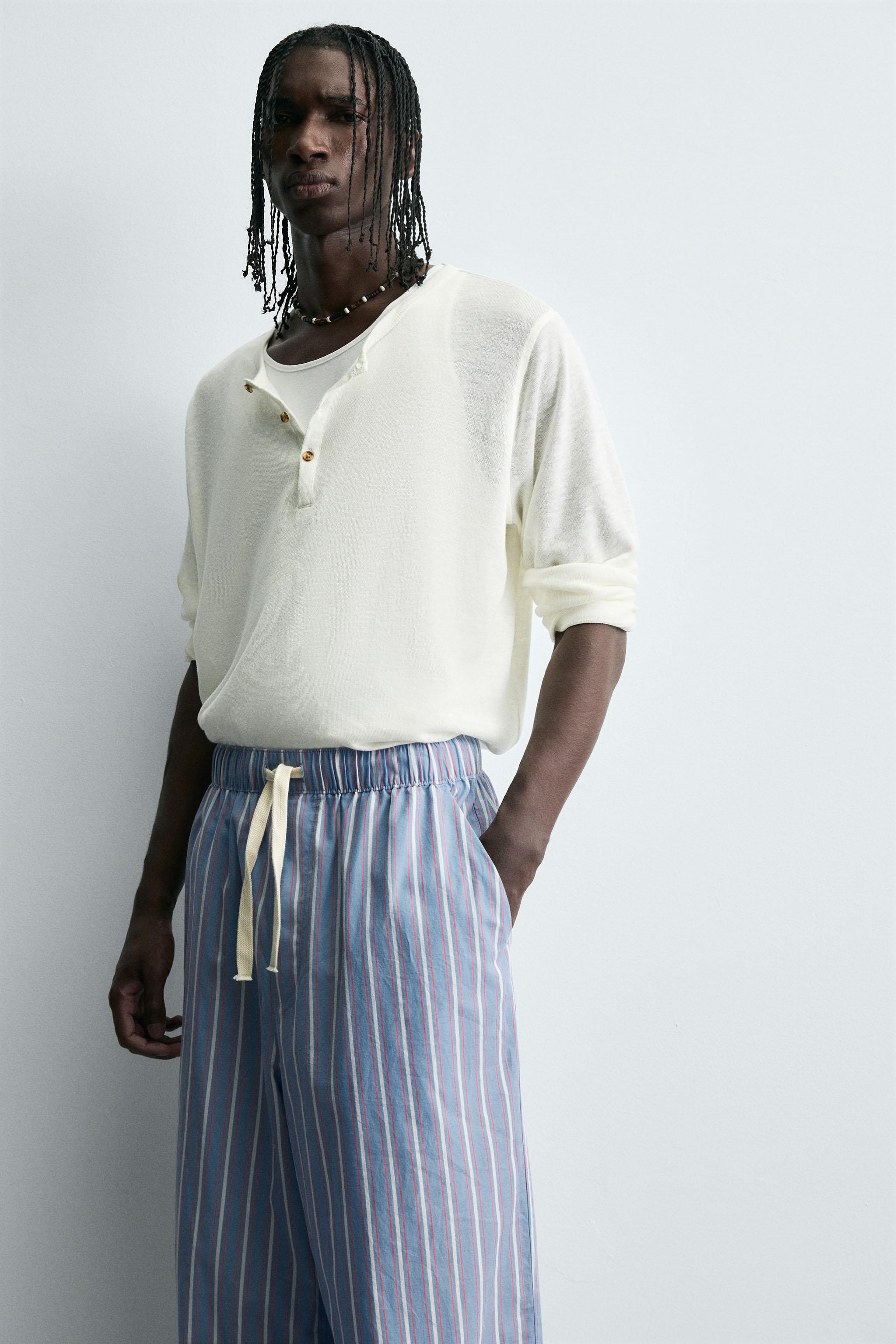 STRIPED OVERSIZED FIT PANTS