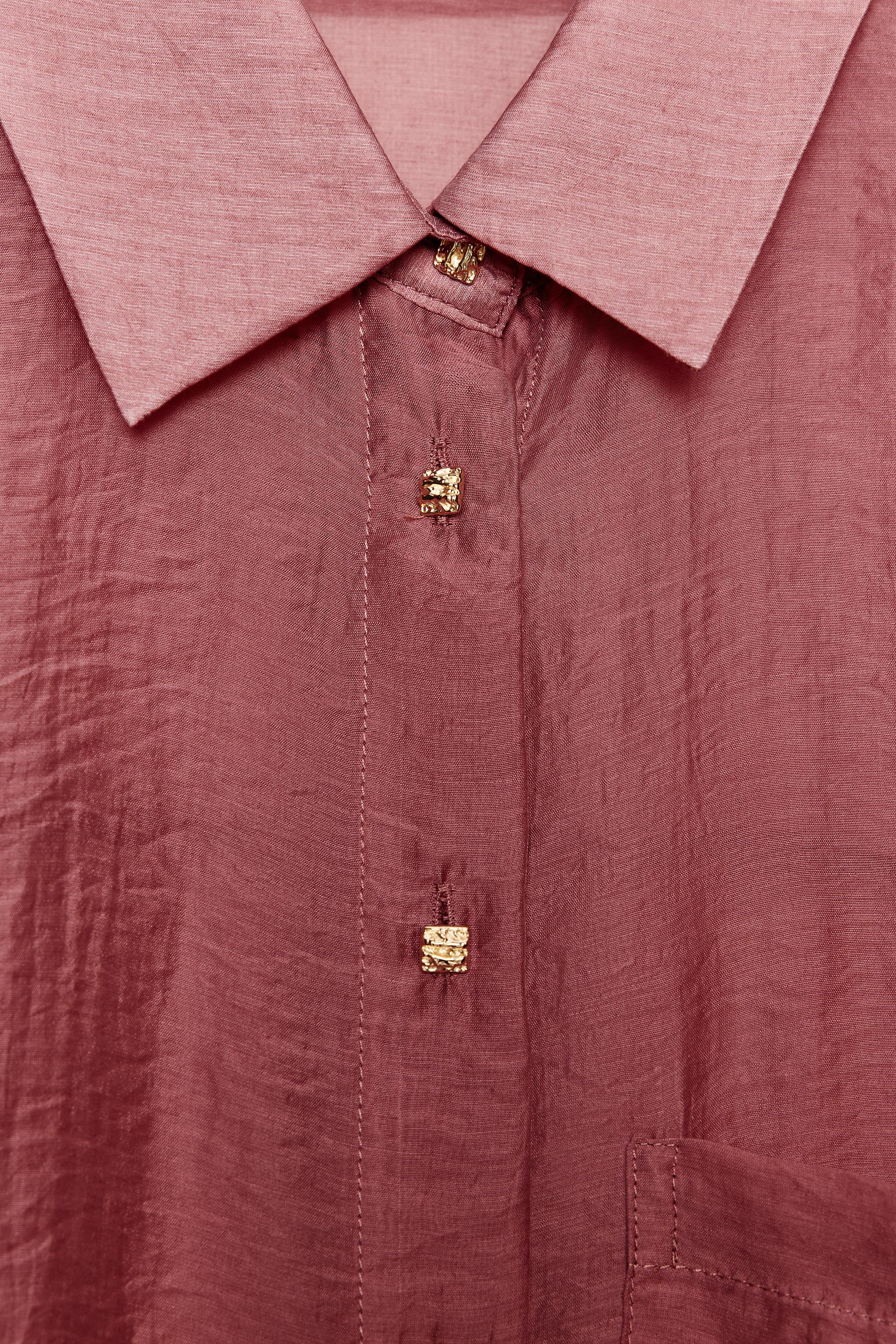 SEMI-SHEER OVERSIZED FLOWY SHIRT