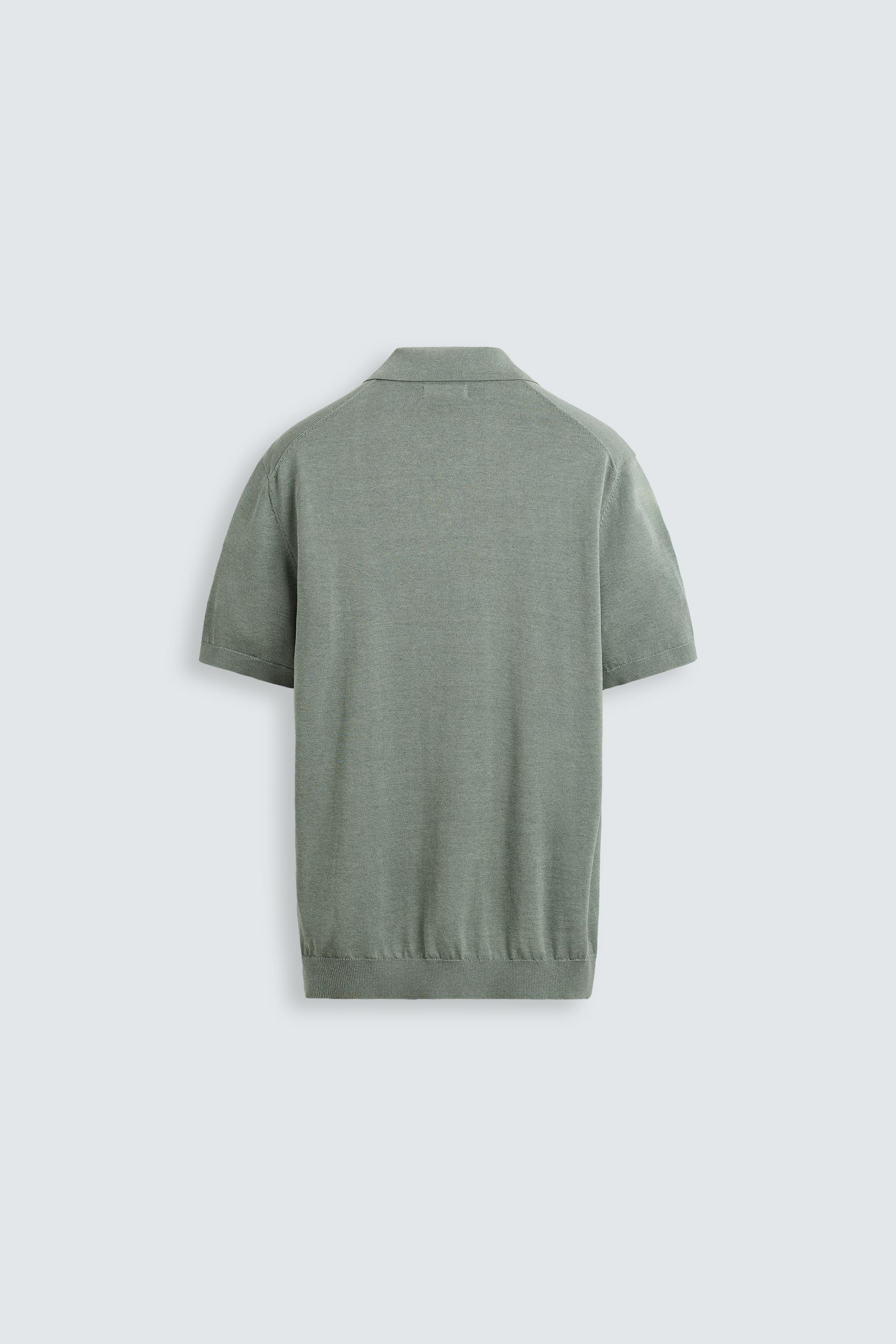 COTTON-SILK KNIT POLO SHIRT