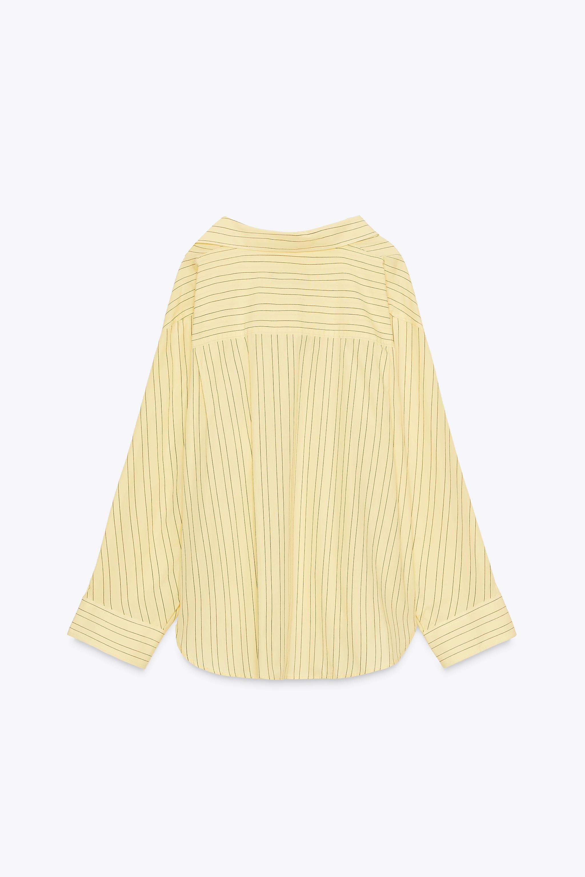 STRIPED OVERSIZED POPLIN SHIRT
