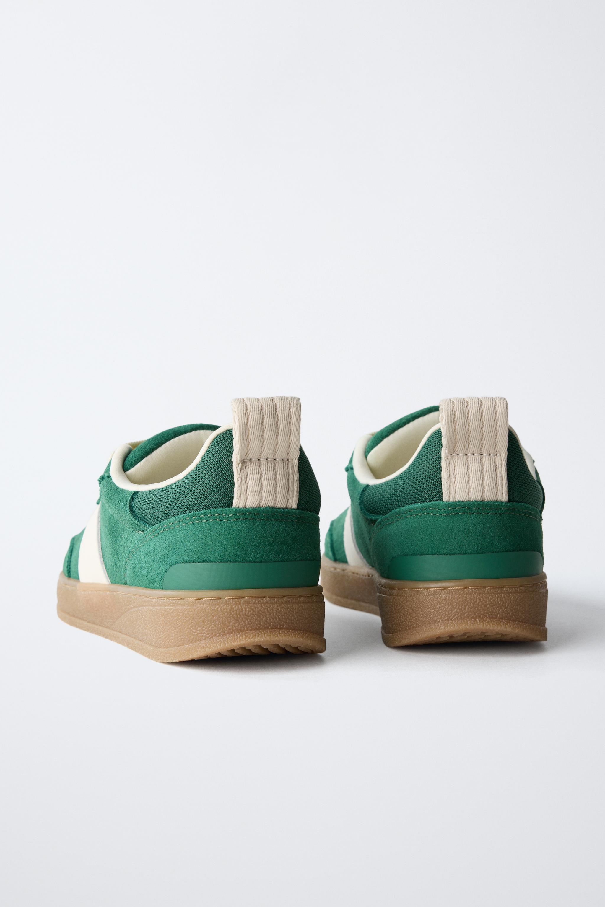 LEATHER DETAIL SNEAKERS