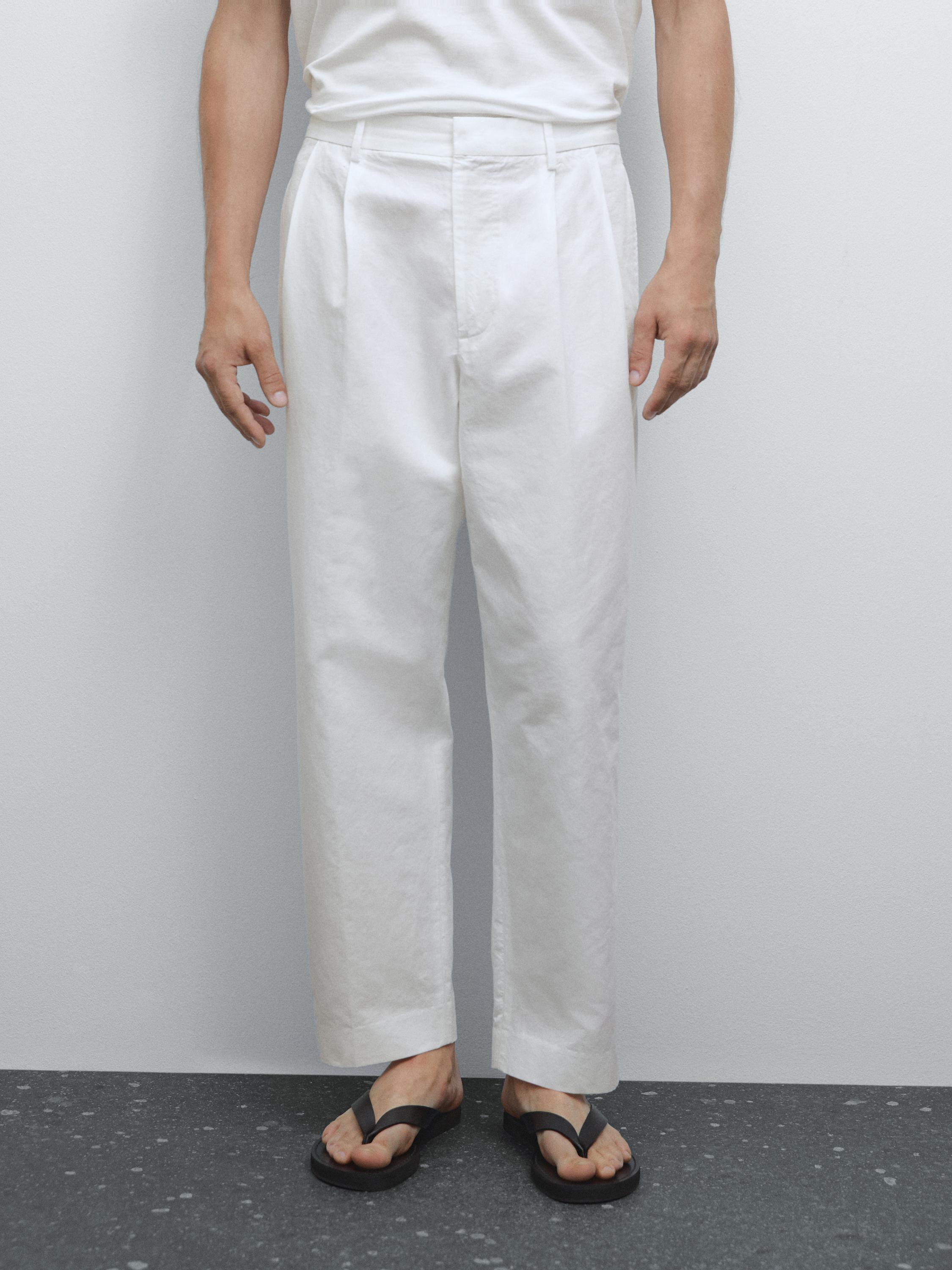 Balloon fit trousers with double darts