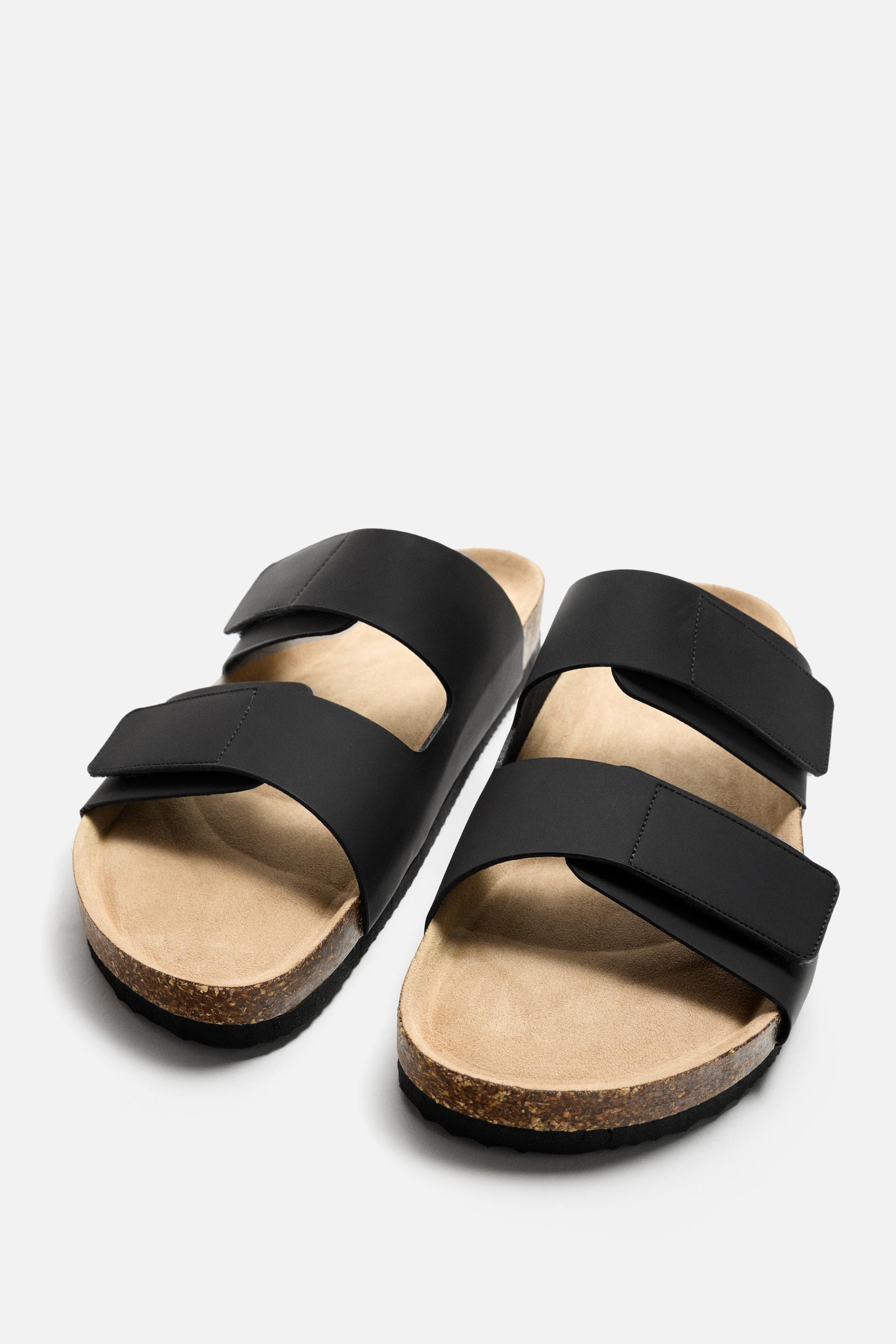RUBBERIZED DOUBLE STRAP SANDALS