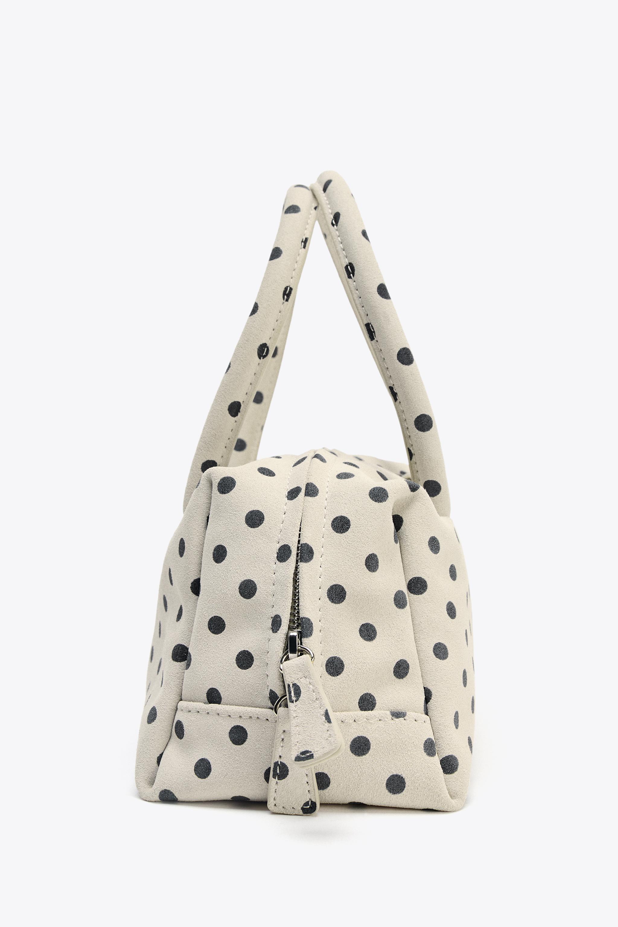 PRINTED SPLIT LEATHER BOWLING BAG