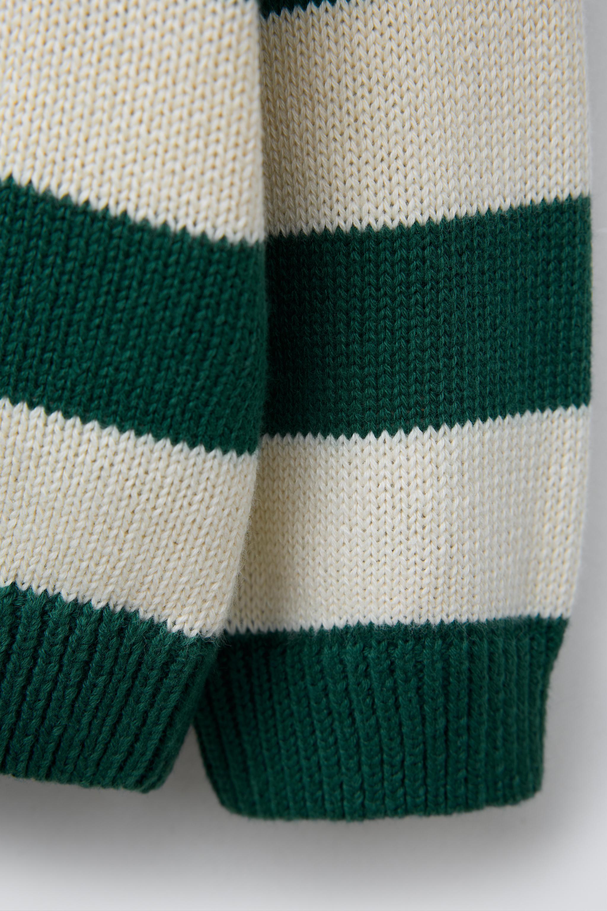 STRIPED POLO SWEATER