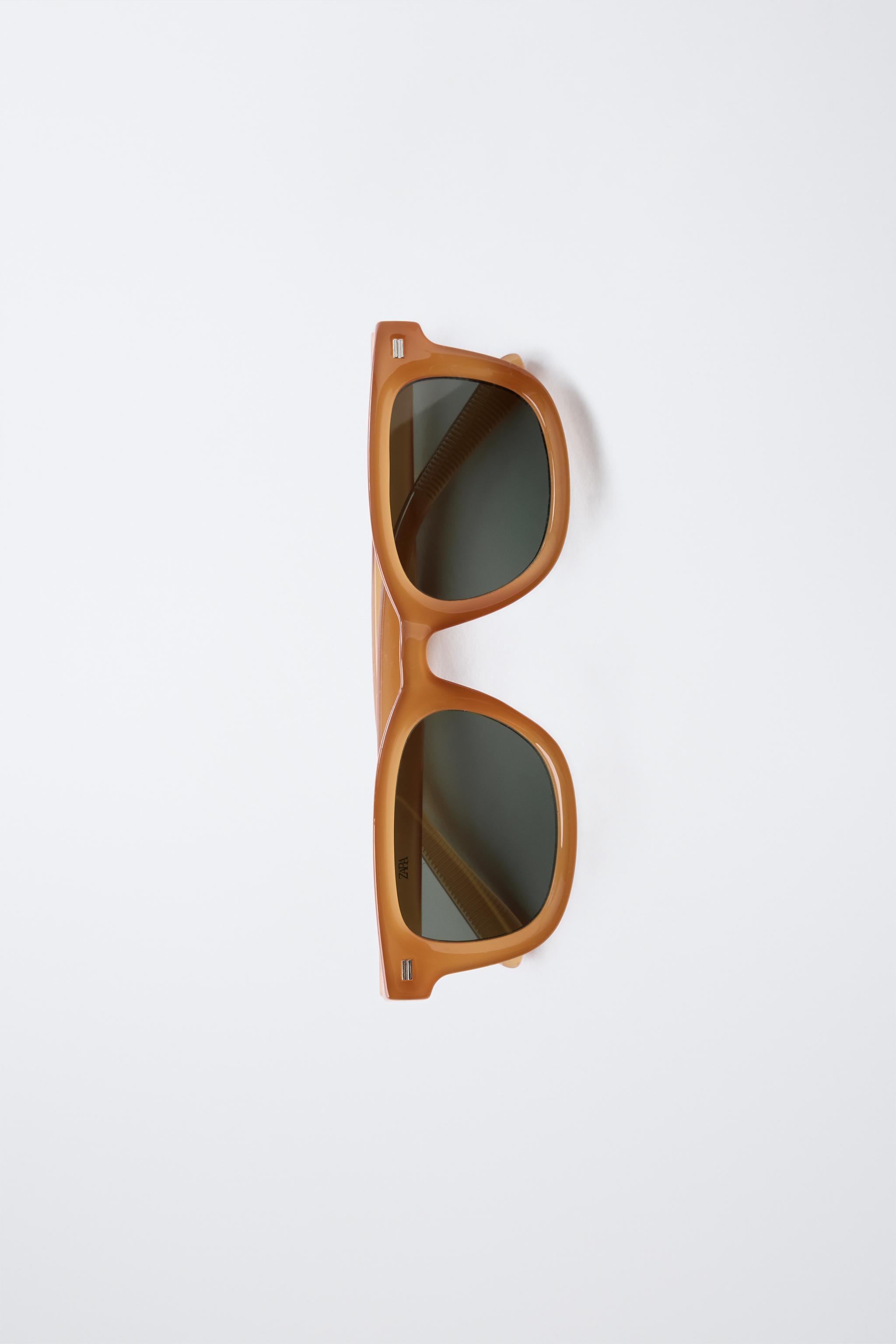 SQUARE TRANSLUCENT FRAME SUNGLASSES