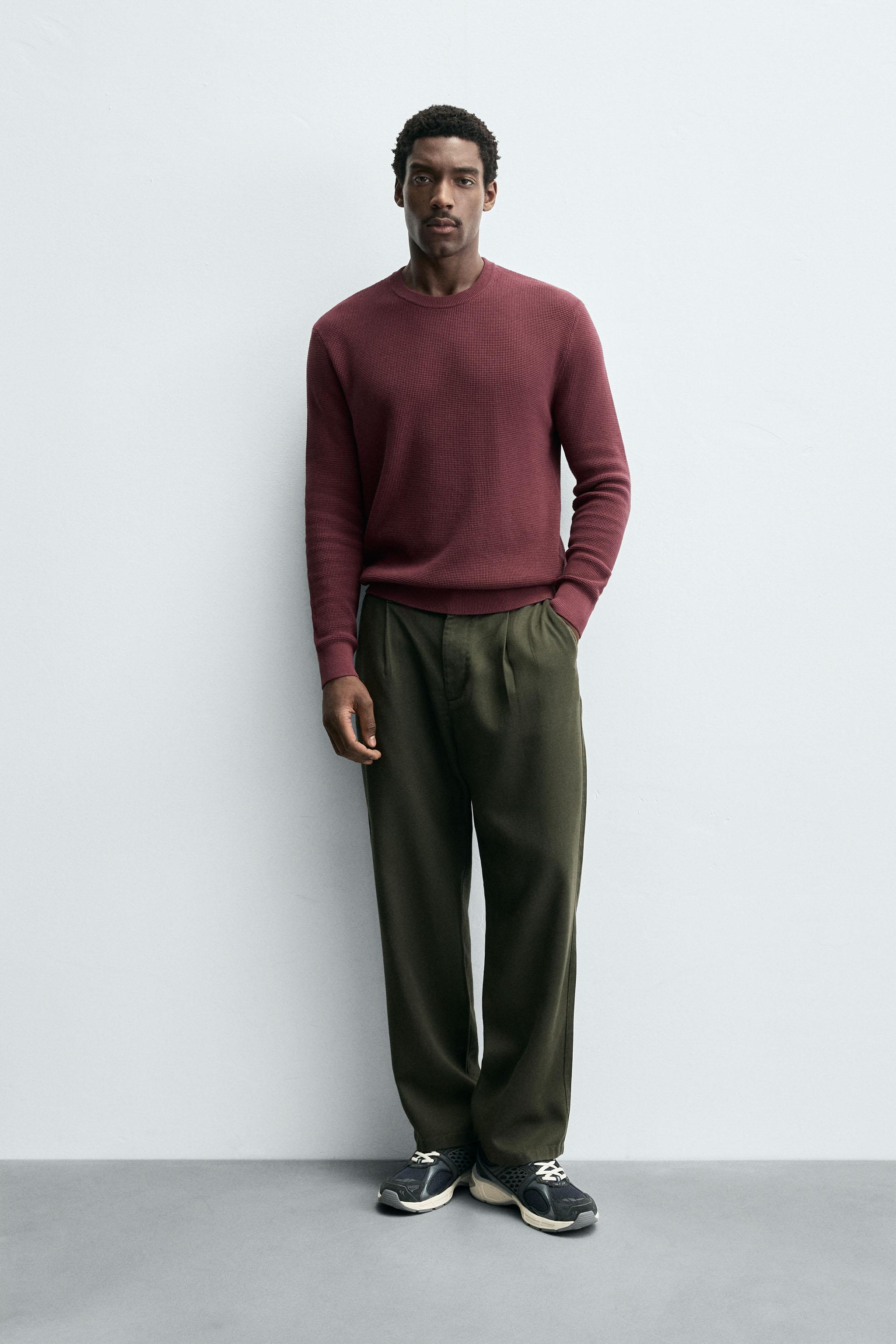 REGULAR FIT TEXTURED SWEATER