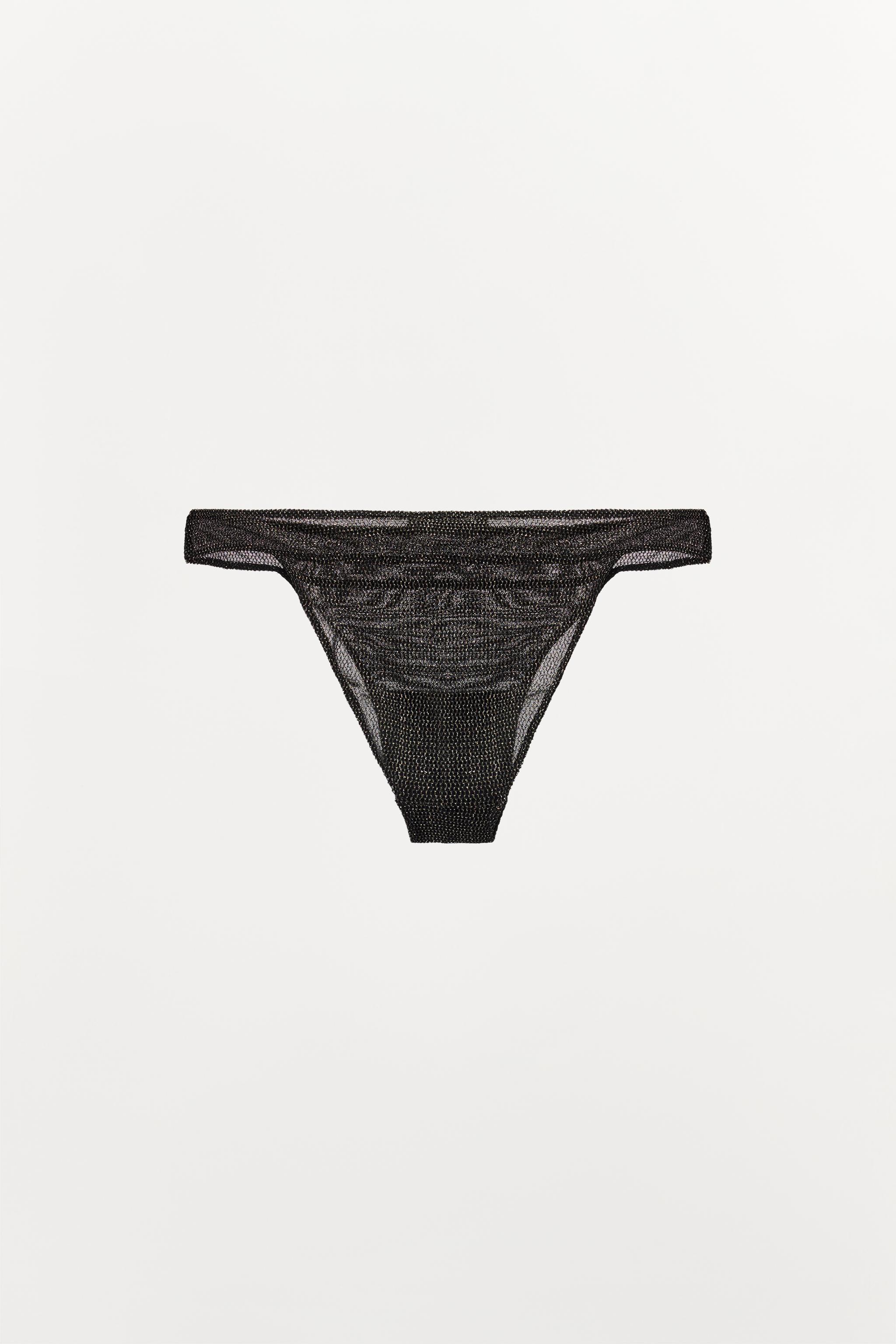 METALLIC THREAD NET PANTIES