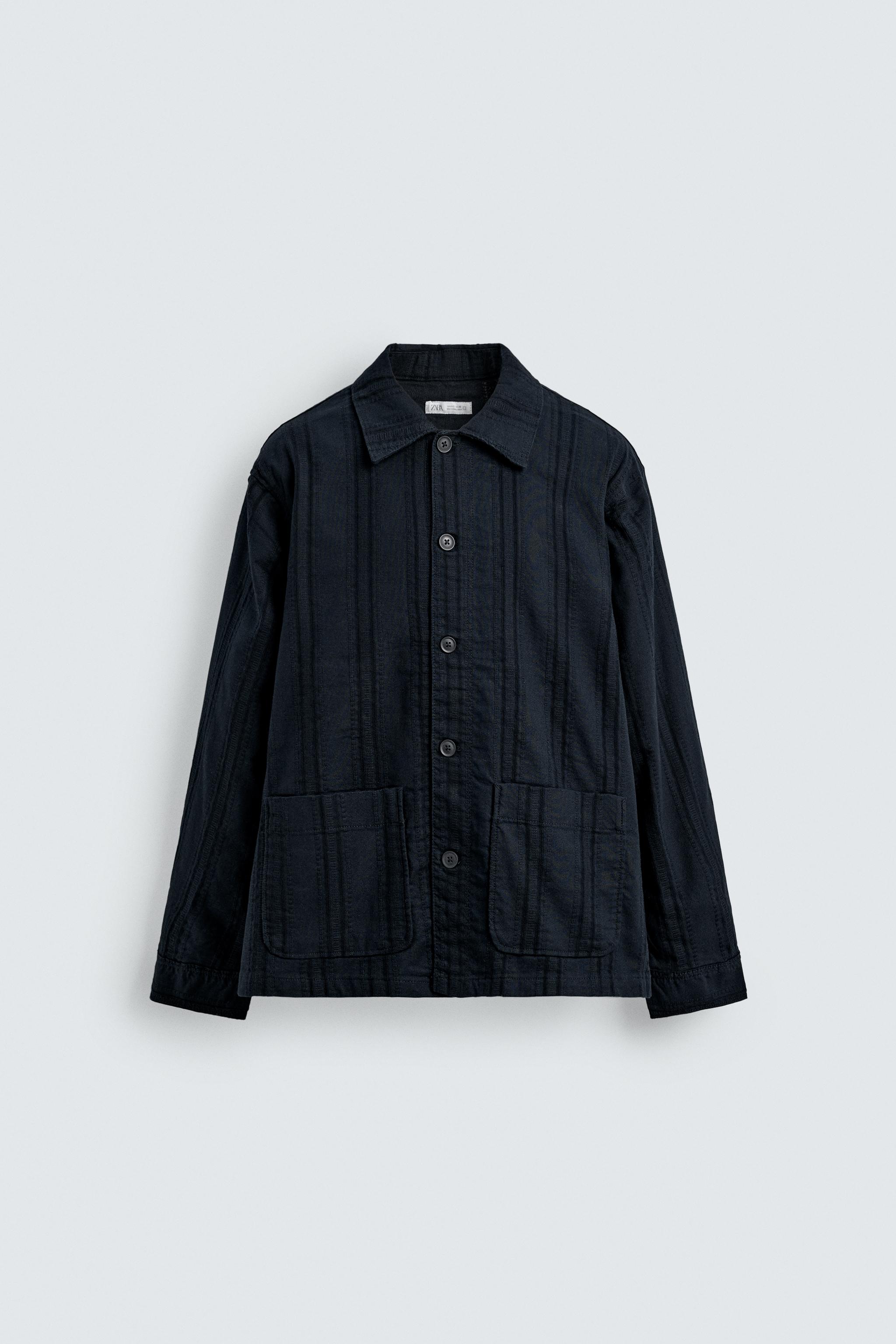 STRIPED JACQUARD OVERSHIRT