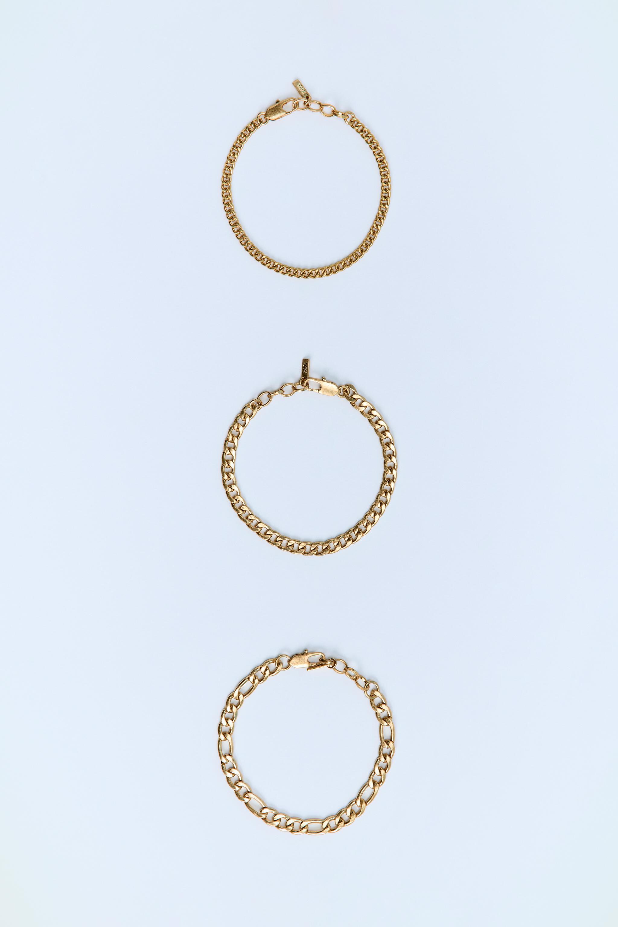 3-PACK OF LINK CHAIN BRACELETS