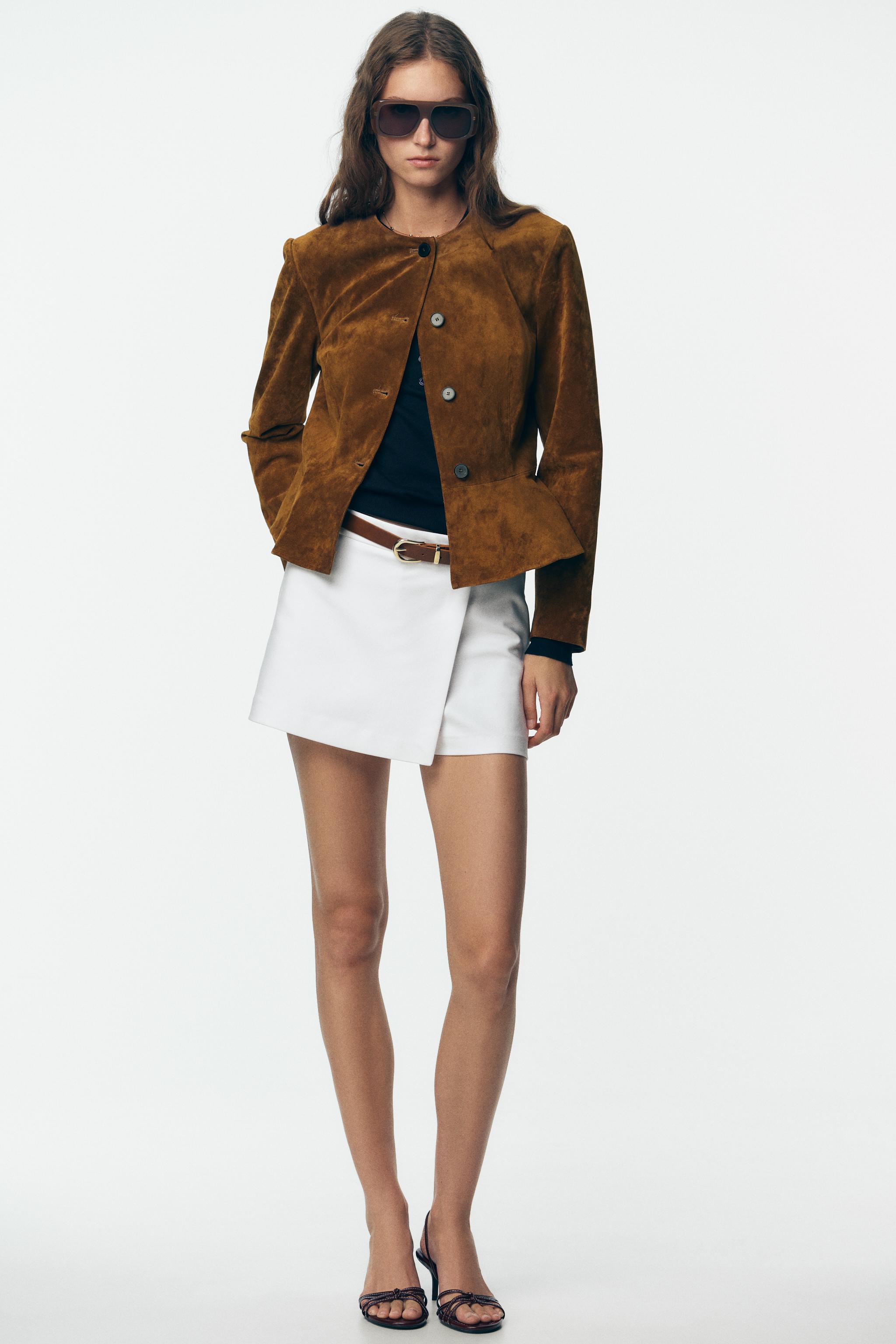BELTED WRAP SKORT