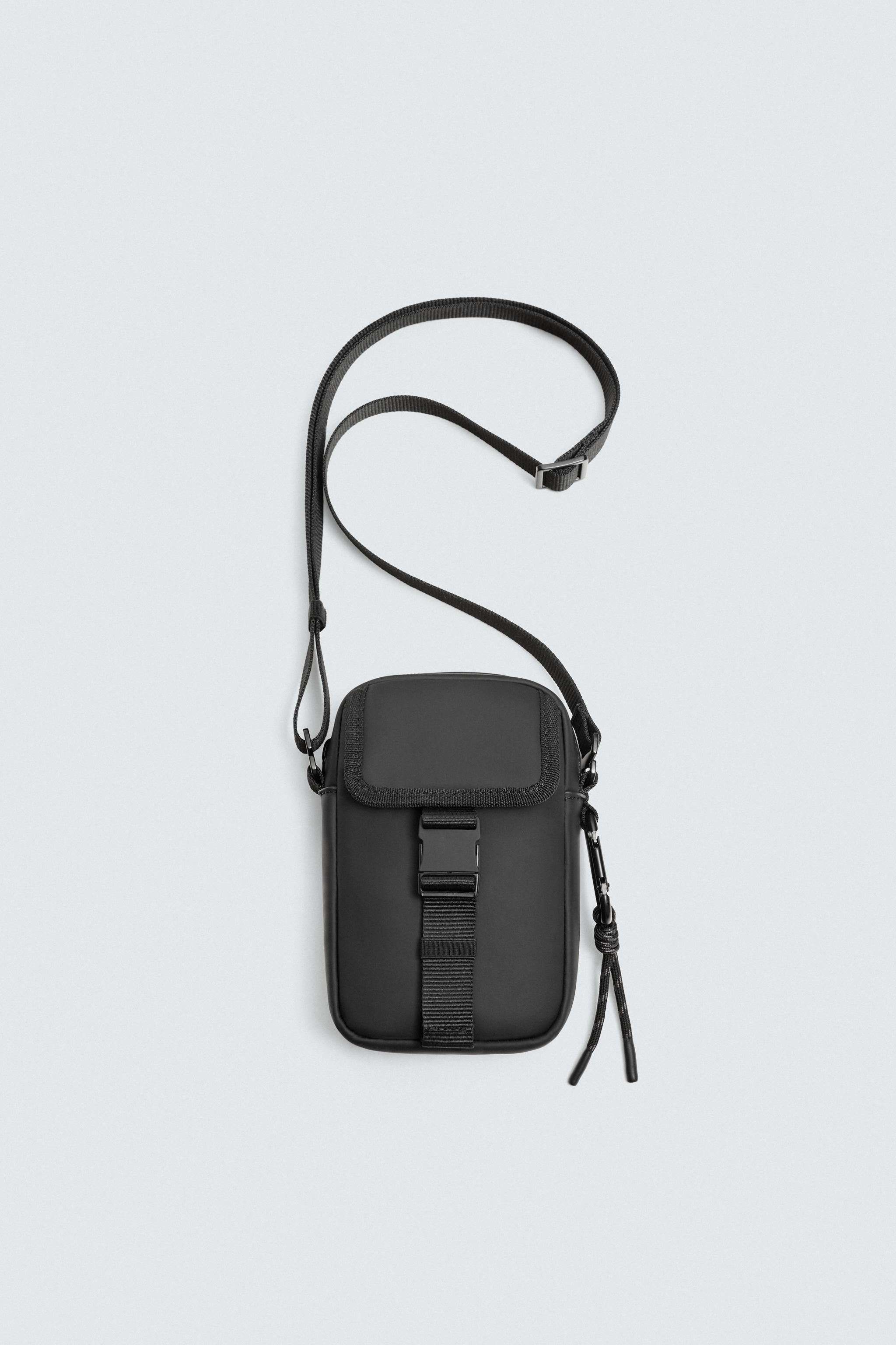 RUBBERIZED CROSSBODY BAG