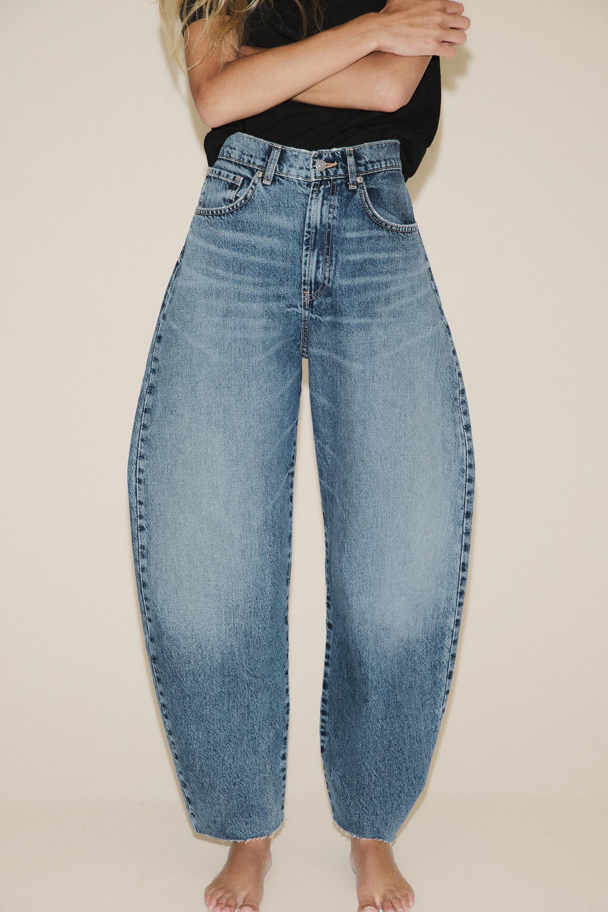 HIGH WAIST TRF BARREL JEANS