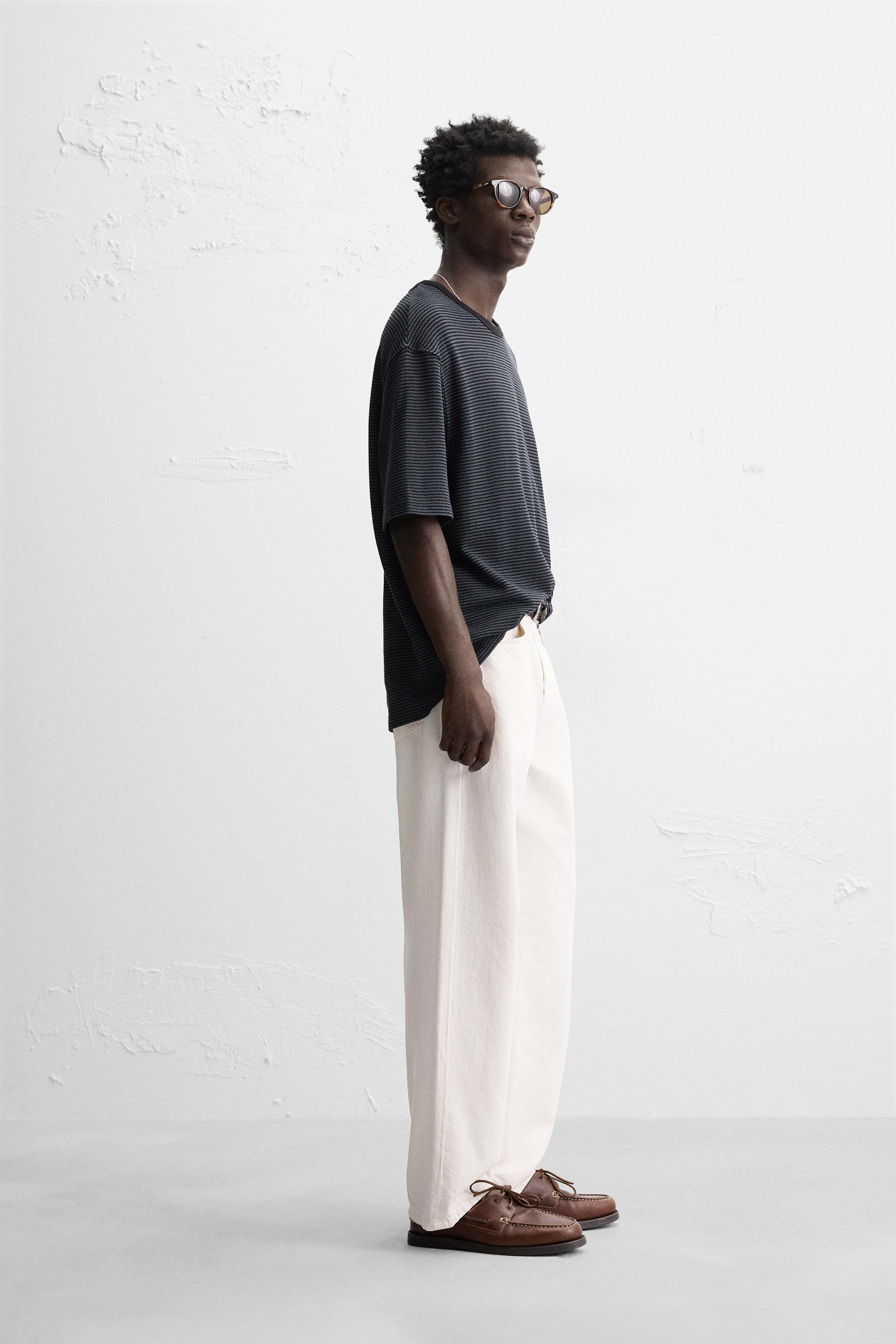 STRIPED JACQUARD T-SHIRT