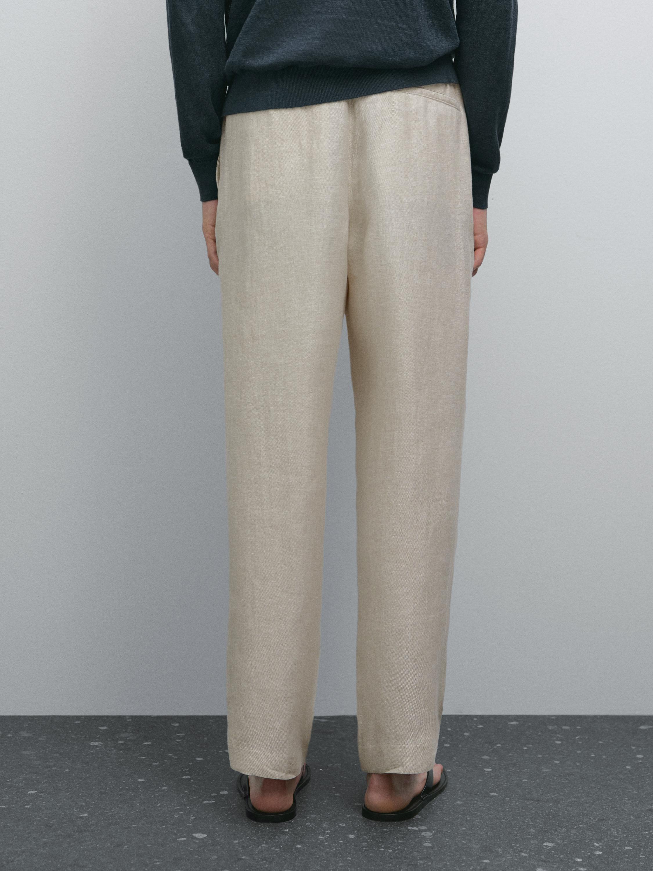 Total look linen trousers