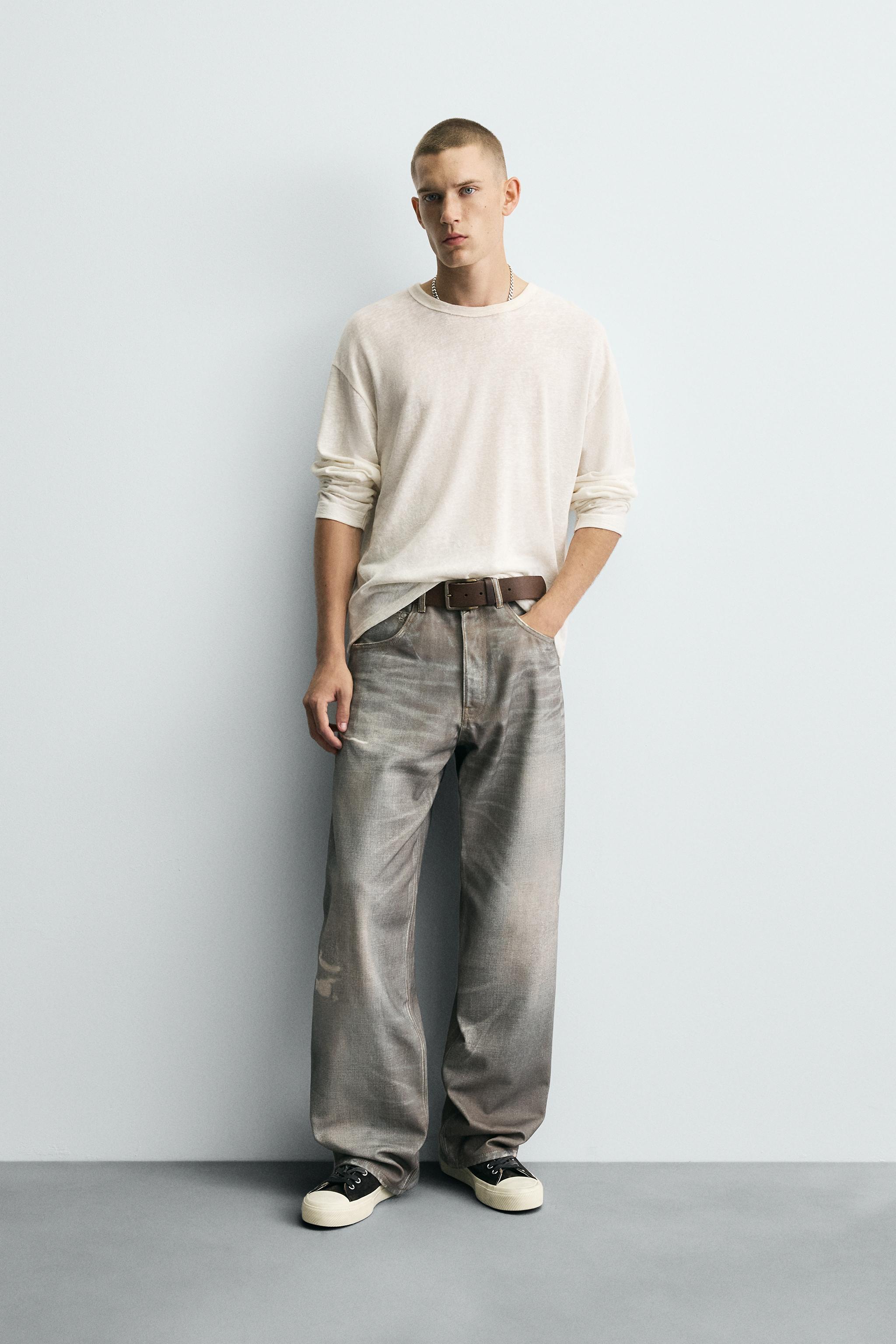 PRINTED BAGGY FIT JEANS