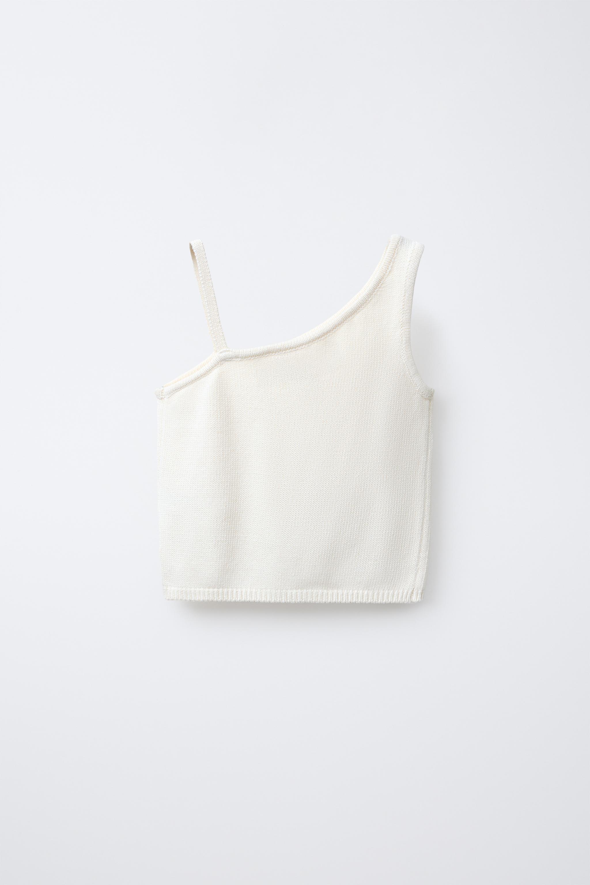 ASYMMETRIC BEADED KNIT TOP