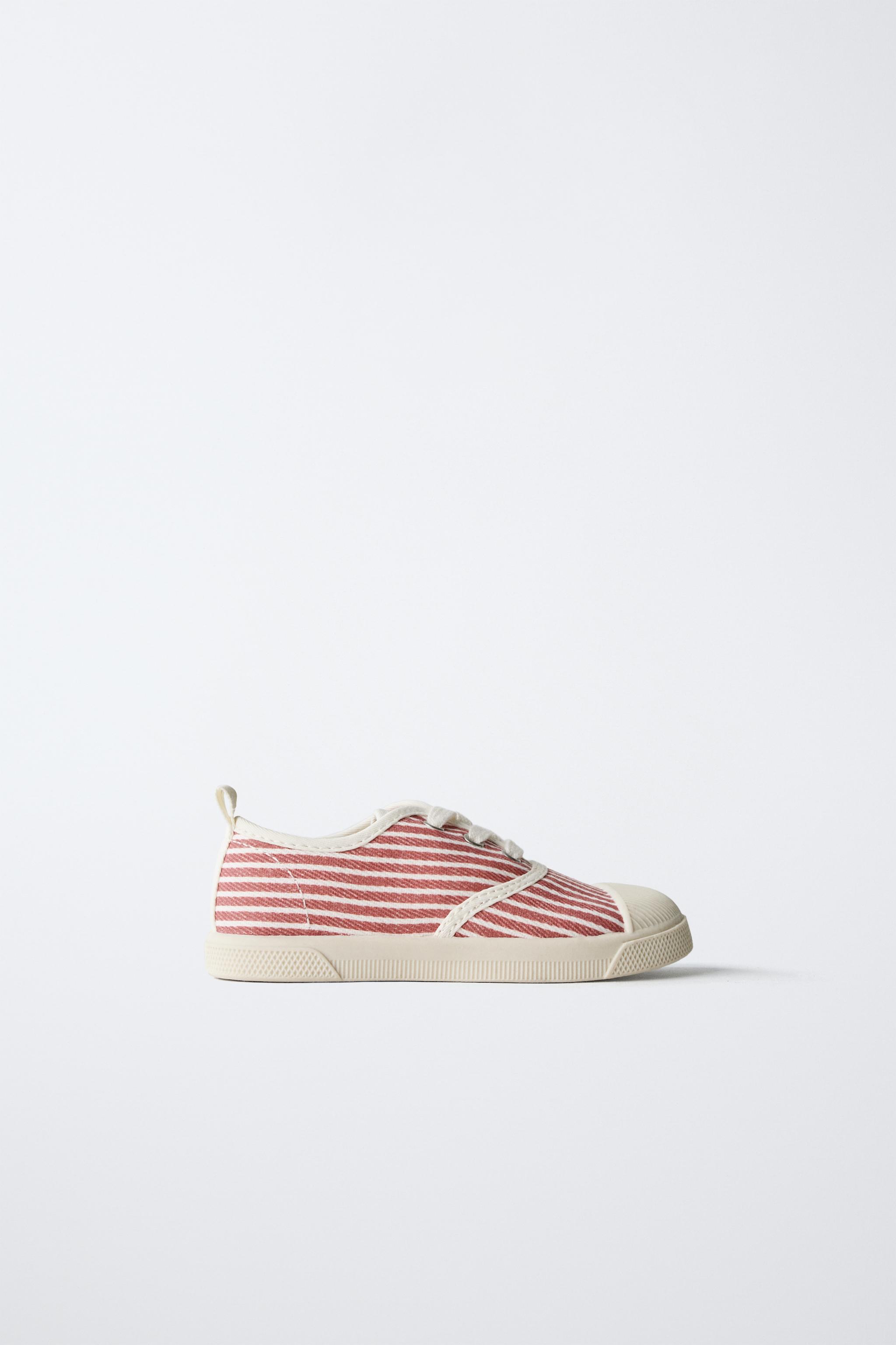STRIPED COTTON SNEAKERS
