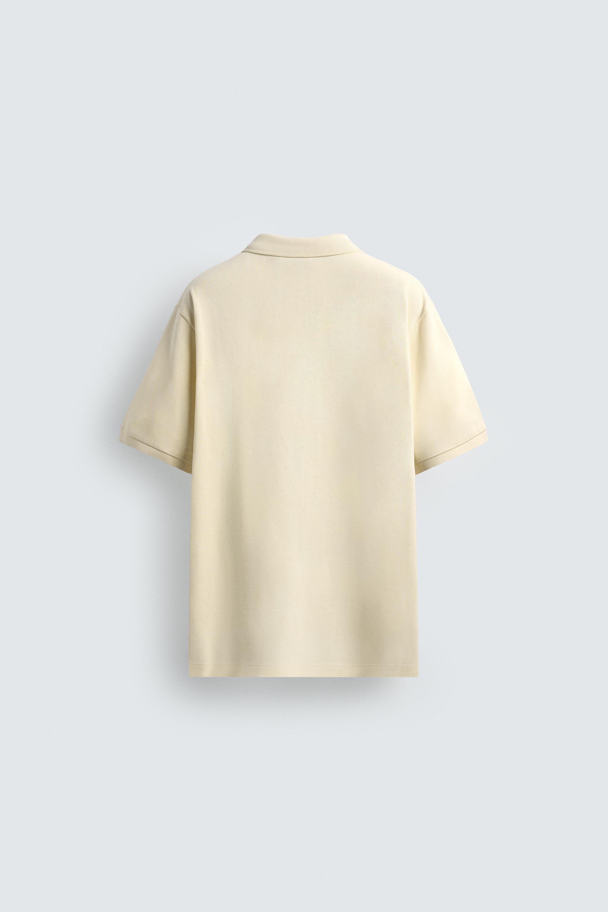 WASHED PIQUÉ TEXTURED POLO SHIRT
